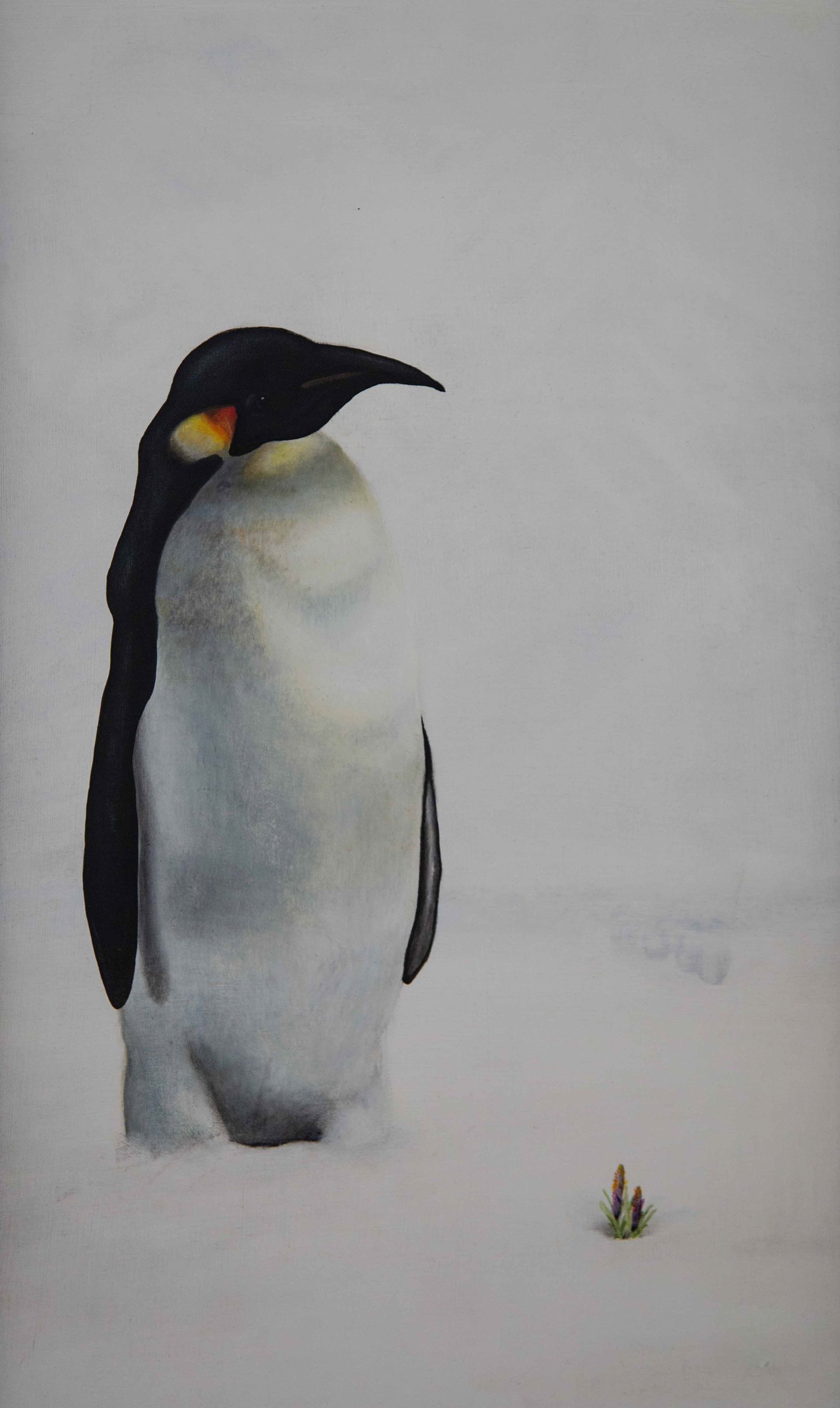 "Penguin Freud" 2012 Oil on wood
