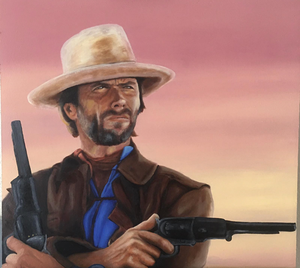 "The Outlaw Josey Wales" 2020 Oil on Wood