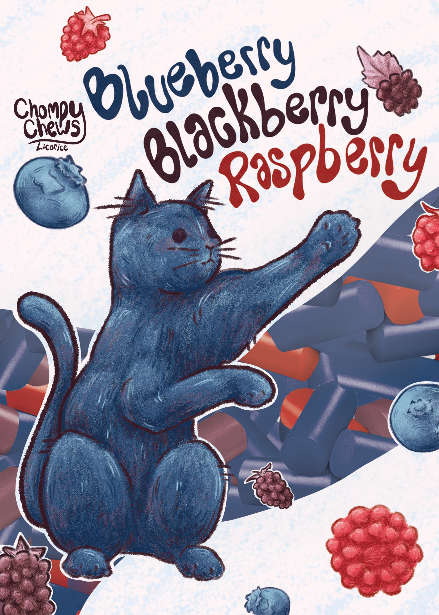 Berry Cat Mascot Licorice