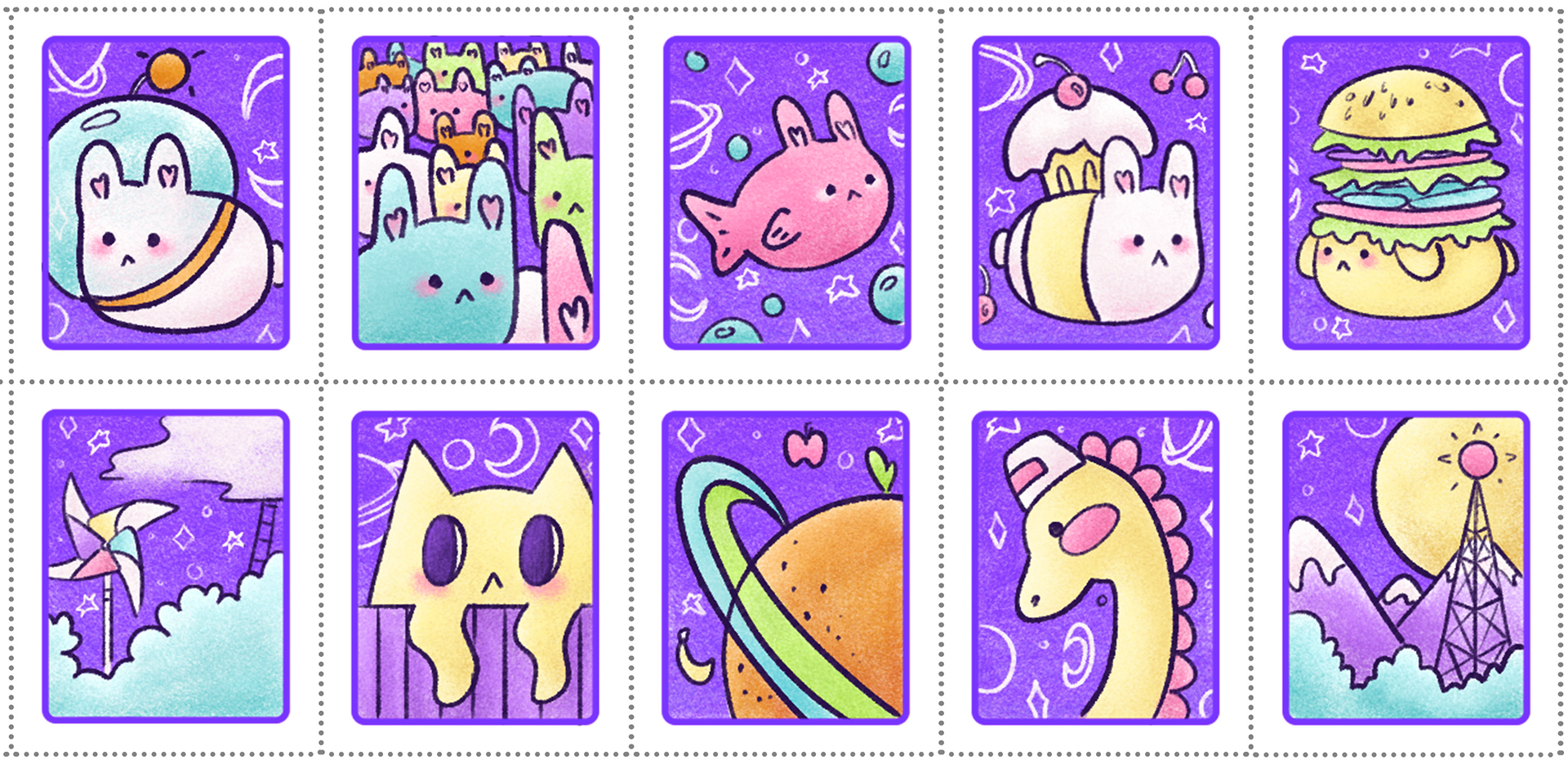 Omocat's Omori Stamps