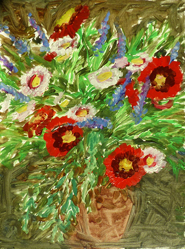 BLOEMEN OVERALL, Alla prima, Oil on paper, 2021