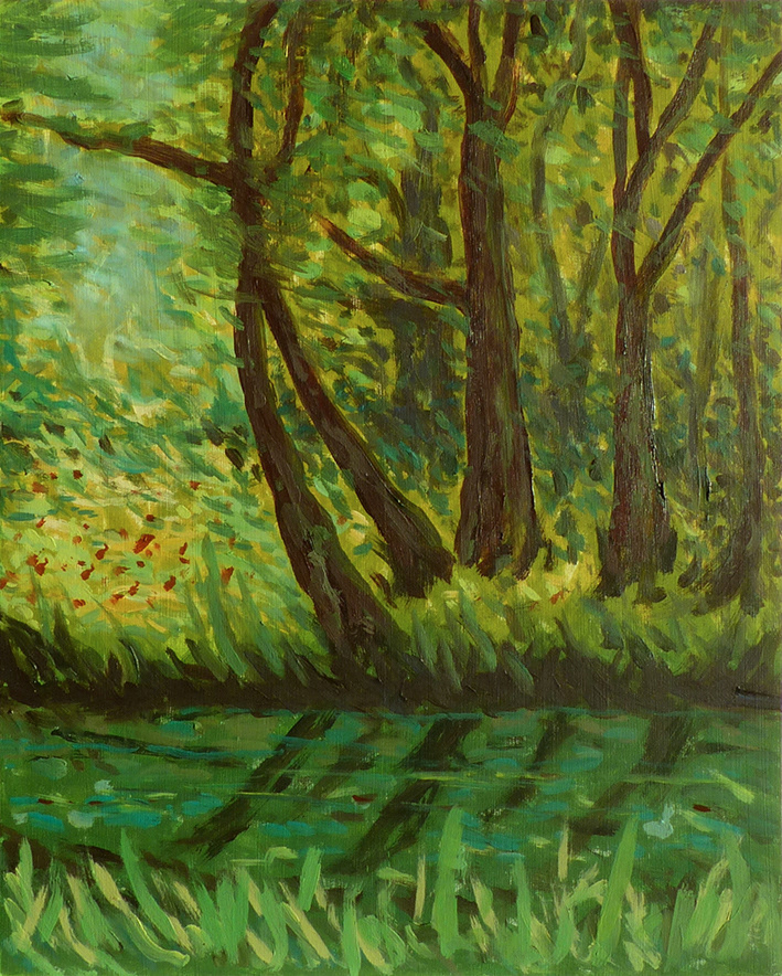 OP ZOEK NA FLORA, Oil on hardboard, 2021
