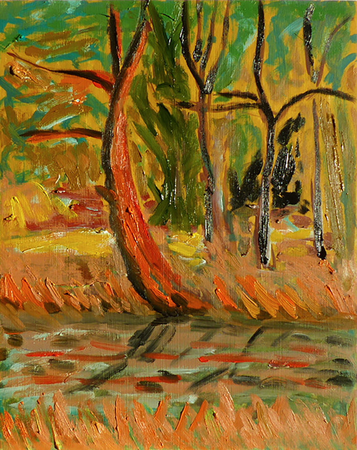 OP ZOEK NA MELANCHOLIA, Oil on hardboard, 2021