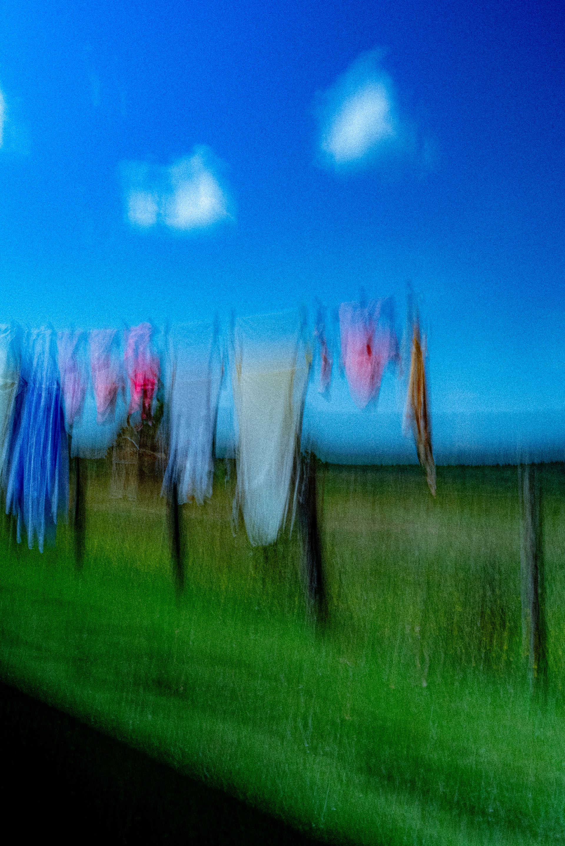 Linge en été.