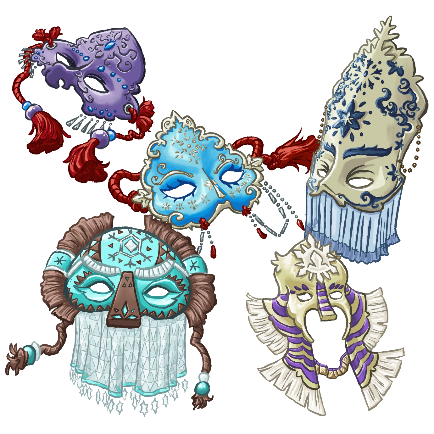 Noble Porcelain Masks from the North of Uffonu