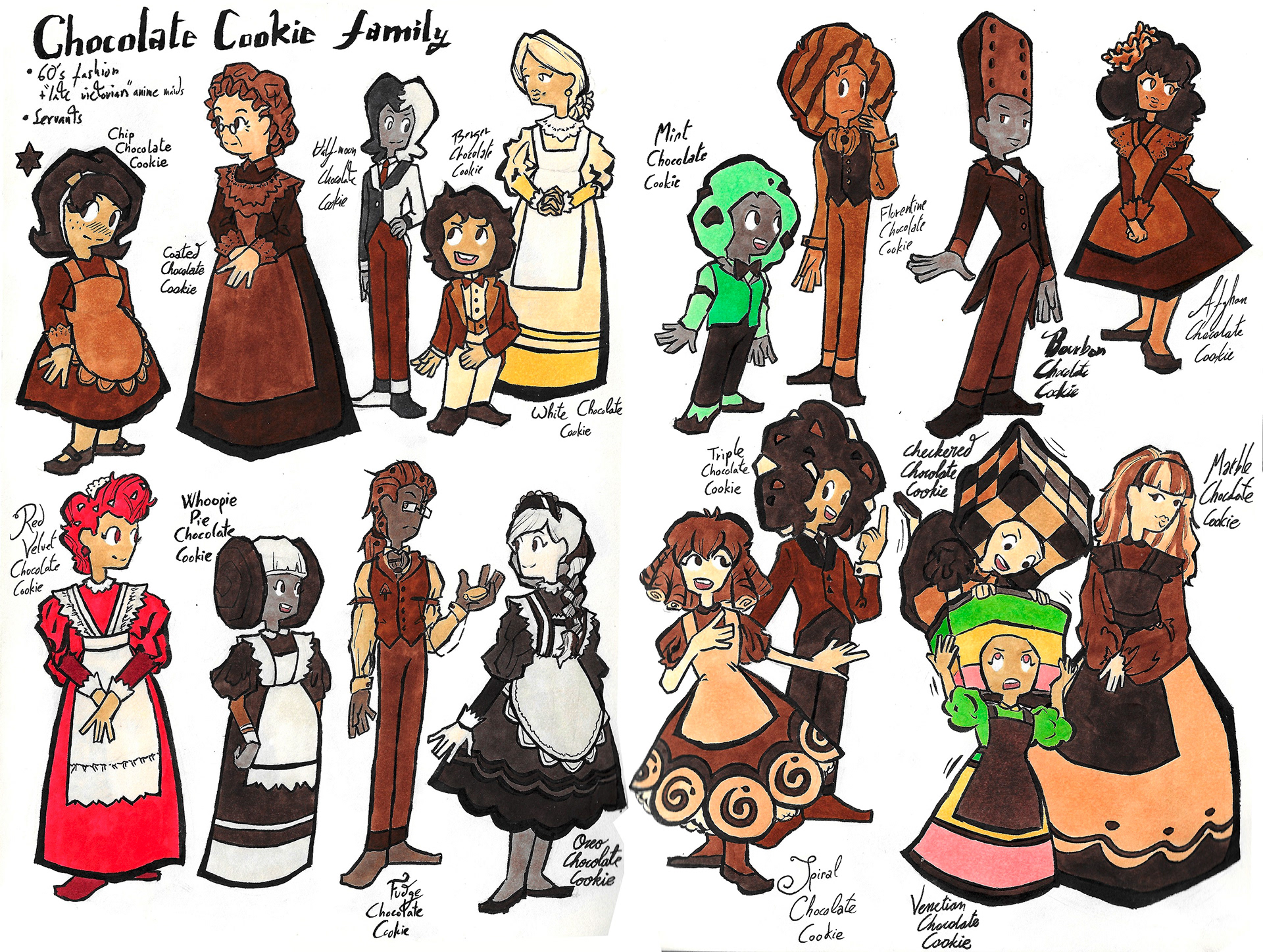 FLAVORS! Chocolate Cookie family