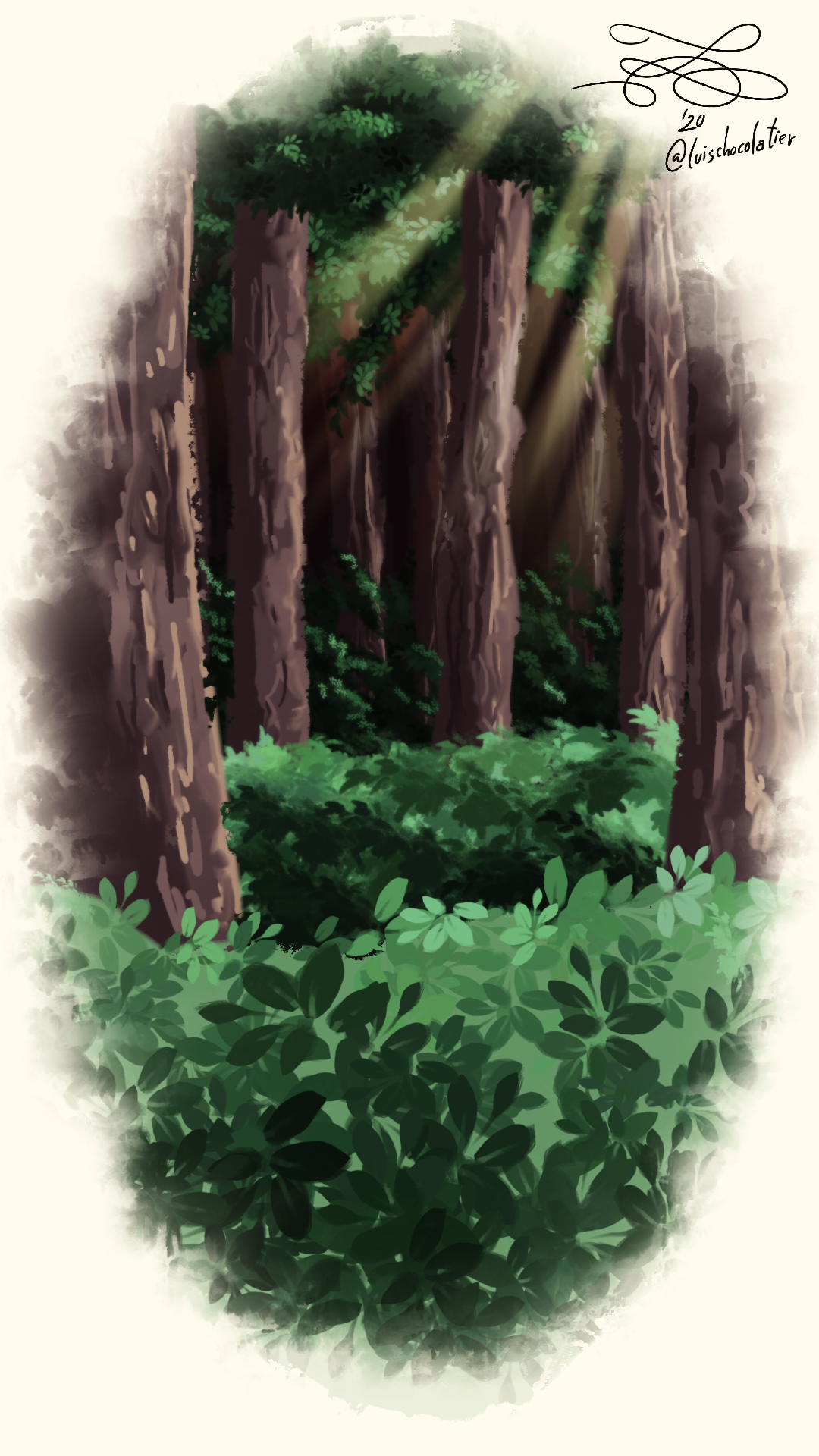 Quick sketch of a forest setting, 2021
