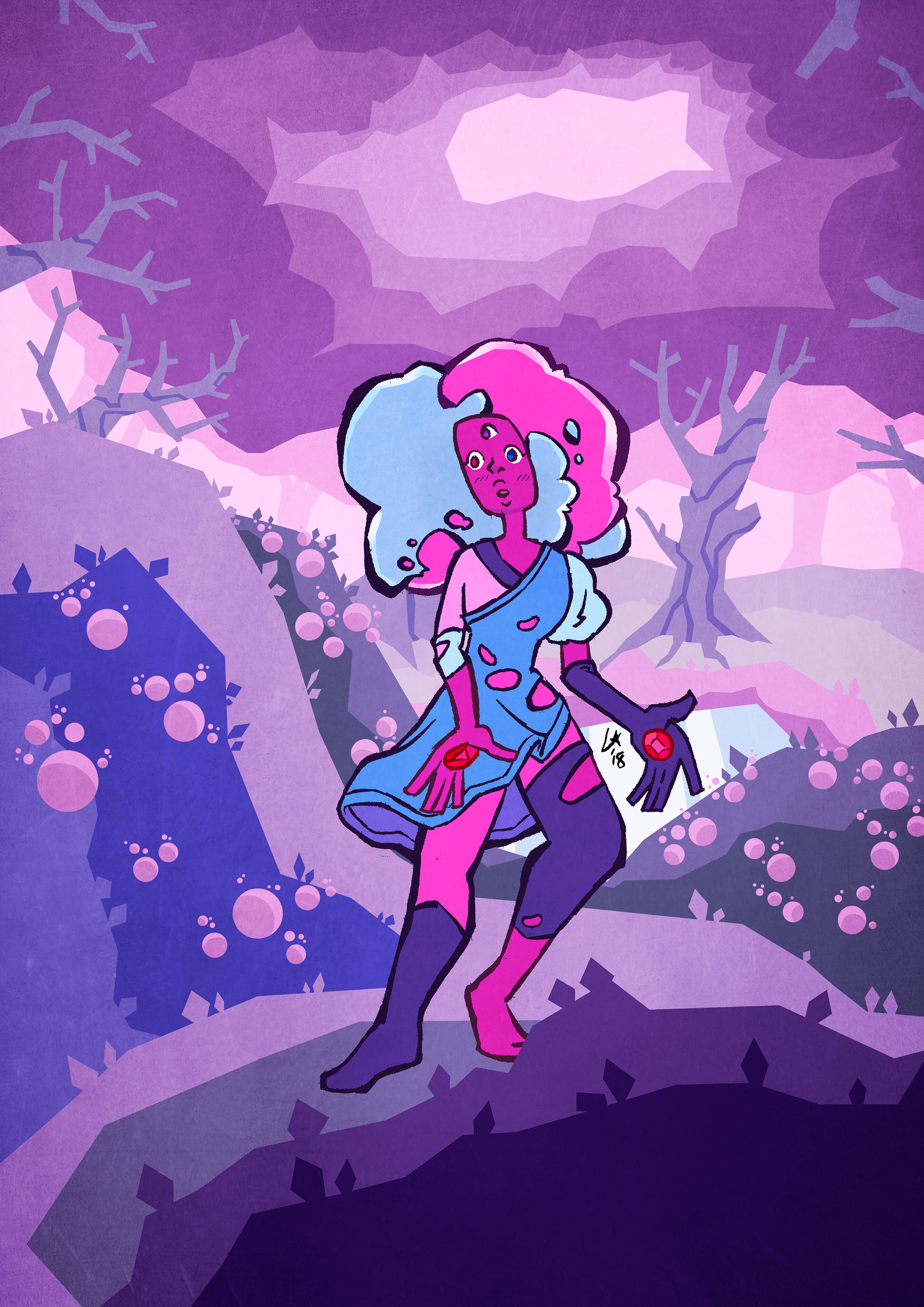 Garnet in the forest