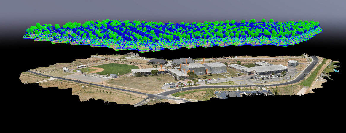 Processed point cloud of a job site