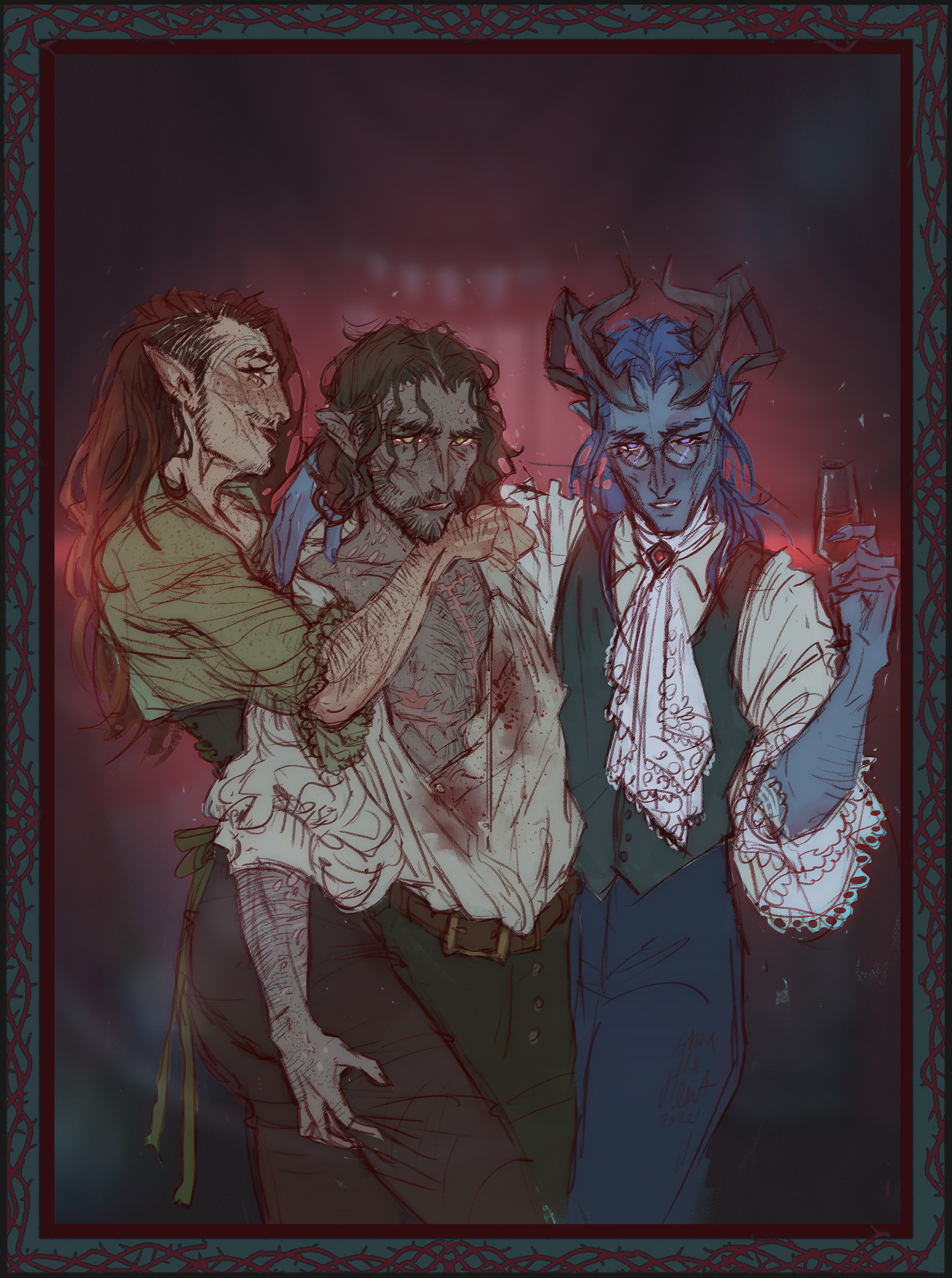 OC Gala 2022 online event (Rowan, Petrichor and Tristan)