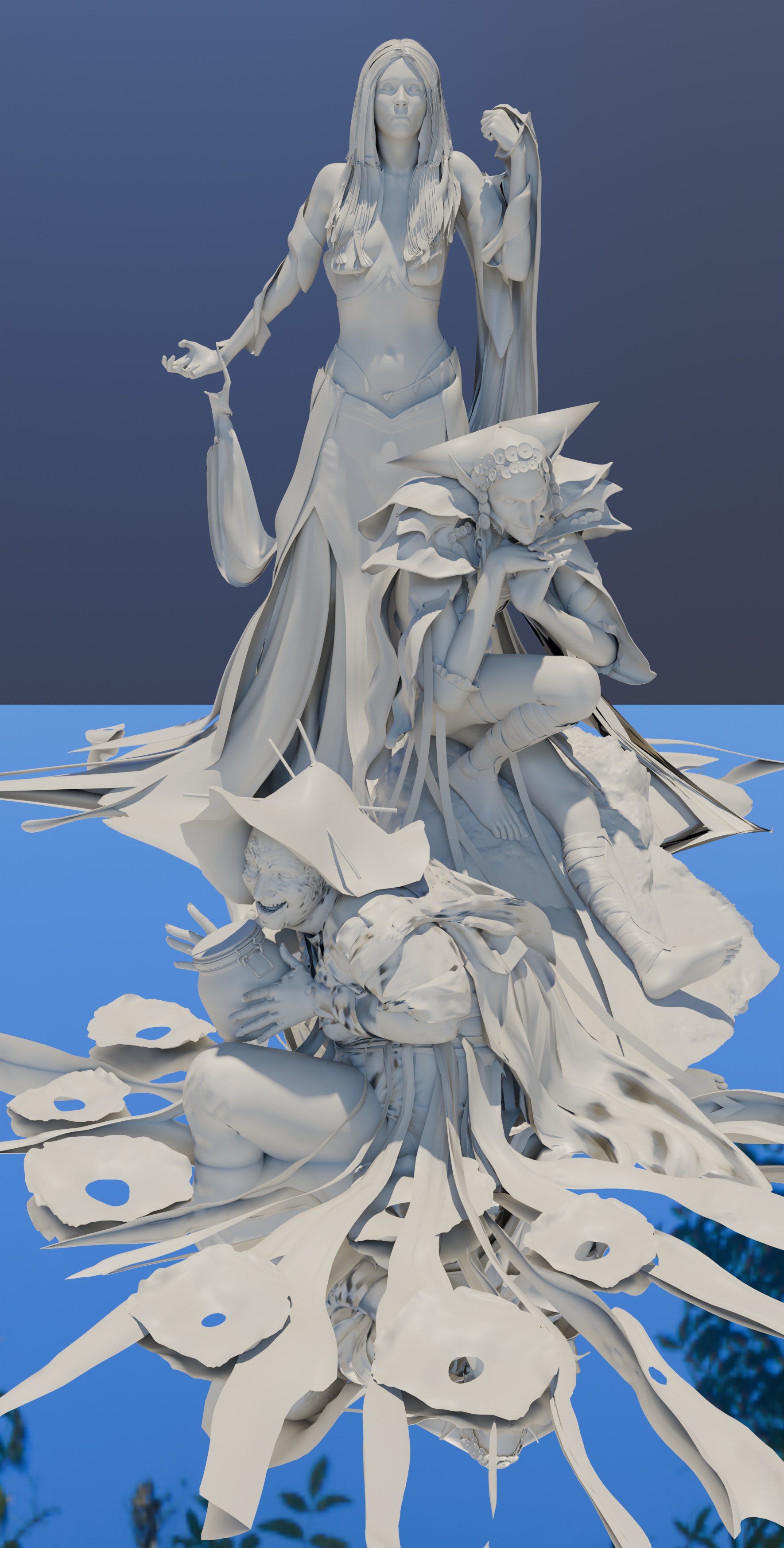 Rough 3D reference (DAZ 3D & Blender)