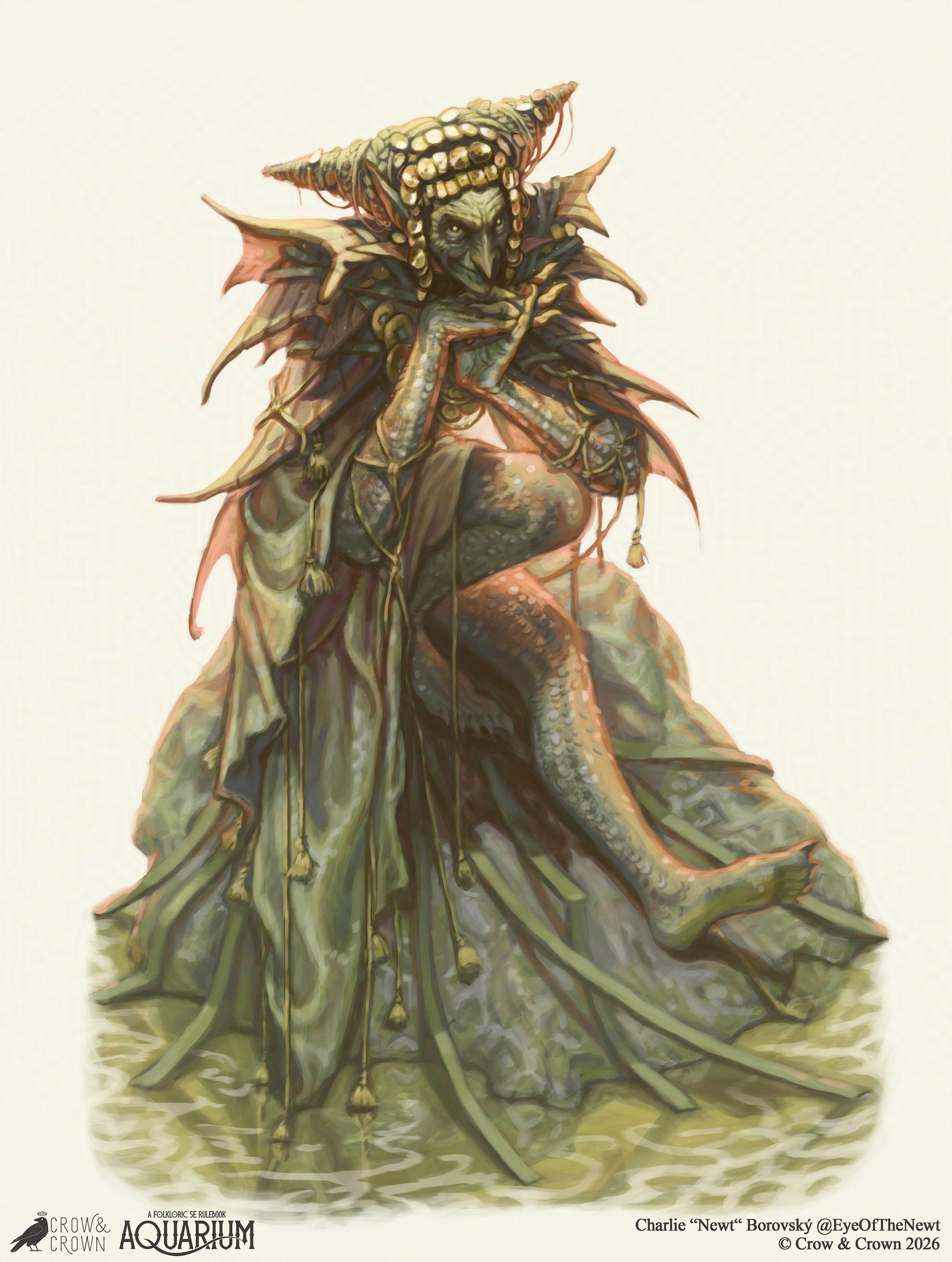 Nelly Longarms - ©Crow & Crown 2026 (Aquarium: A Watery 5e D&D Rulebook)