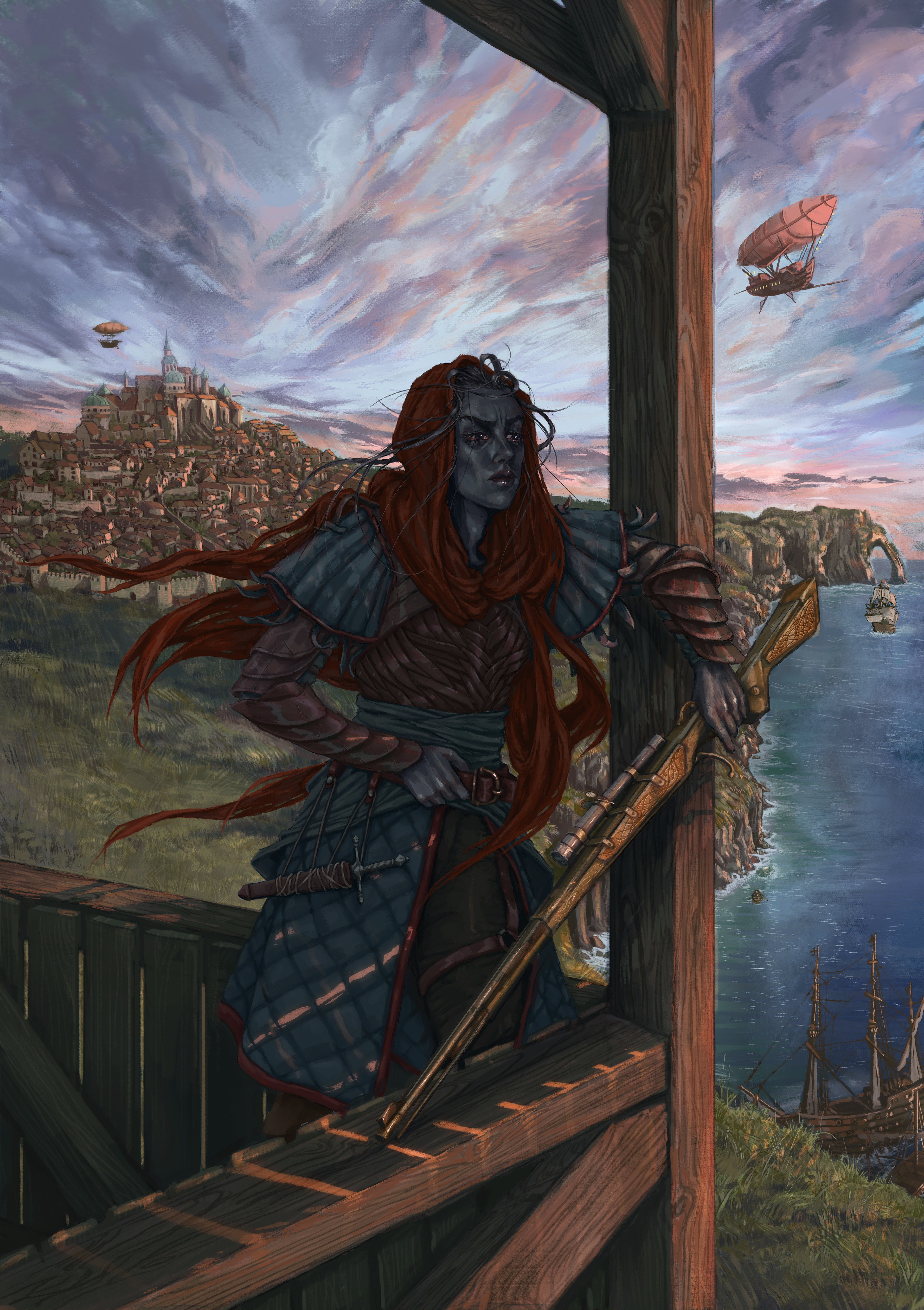 Chroniclers of Erandoril-Kerah Loré - Jim Mills (cover art for a kickstarted project 2020)