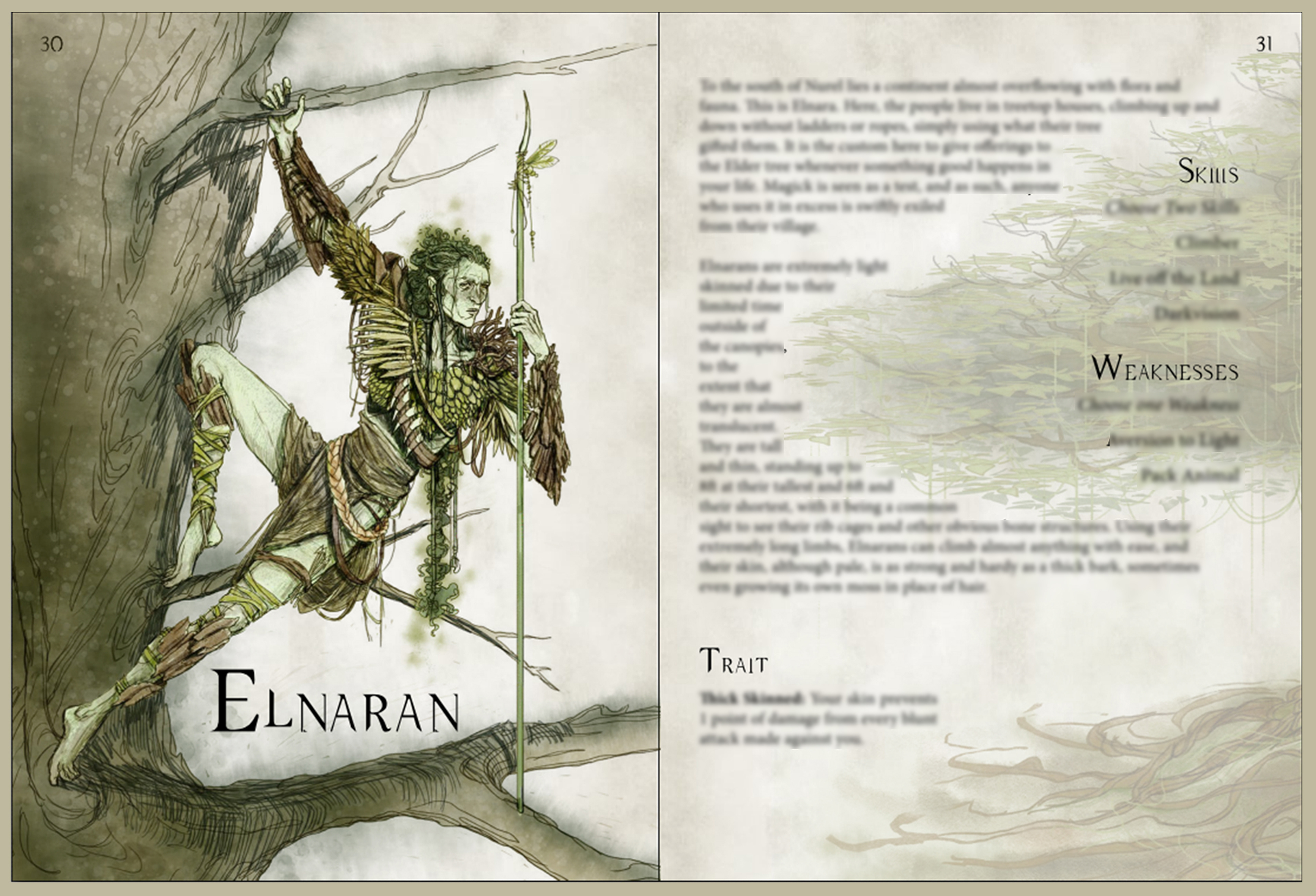 The Elnaran race - final page spread