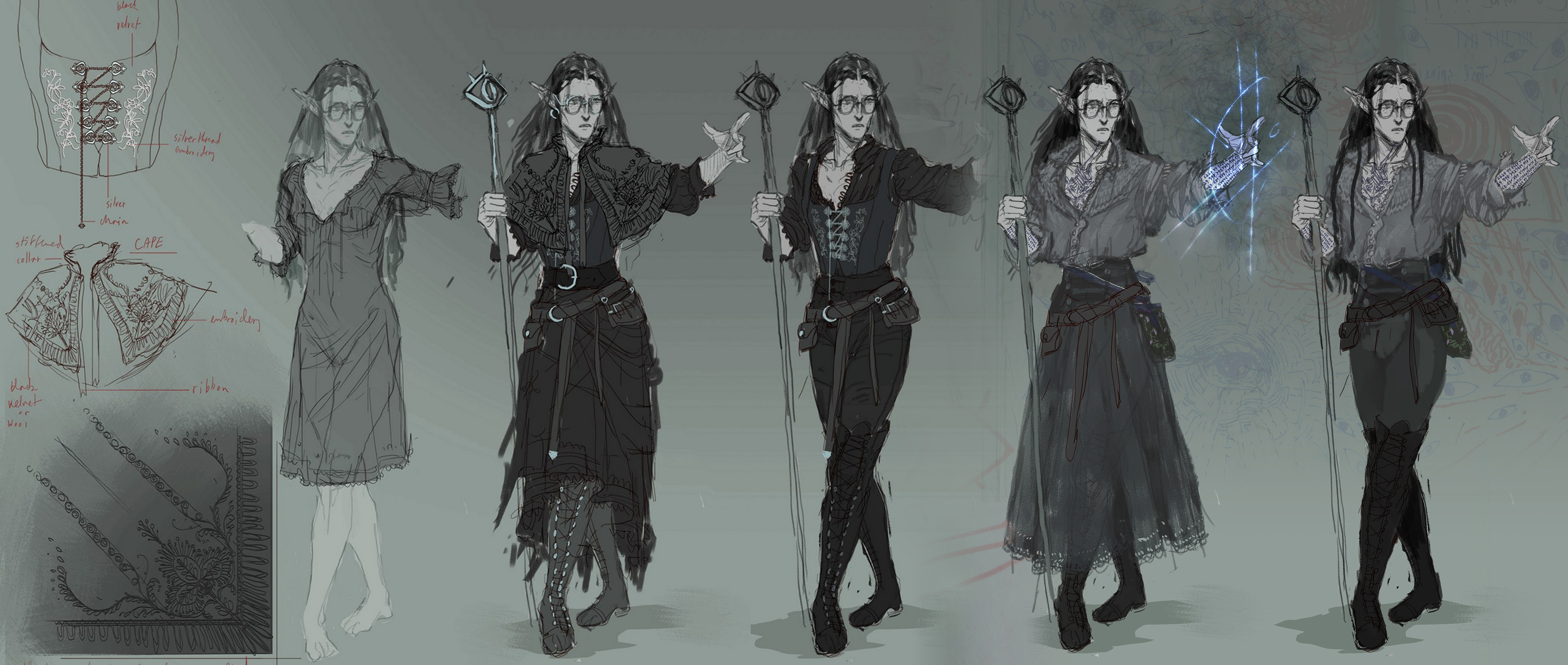 Agnes reference sheet / clothing concept art  (Original Character)
