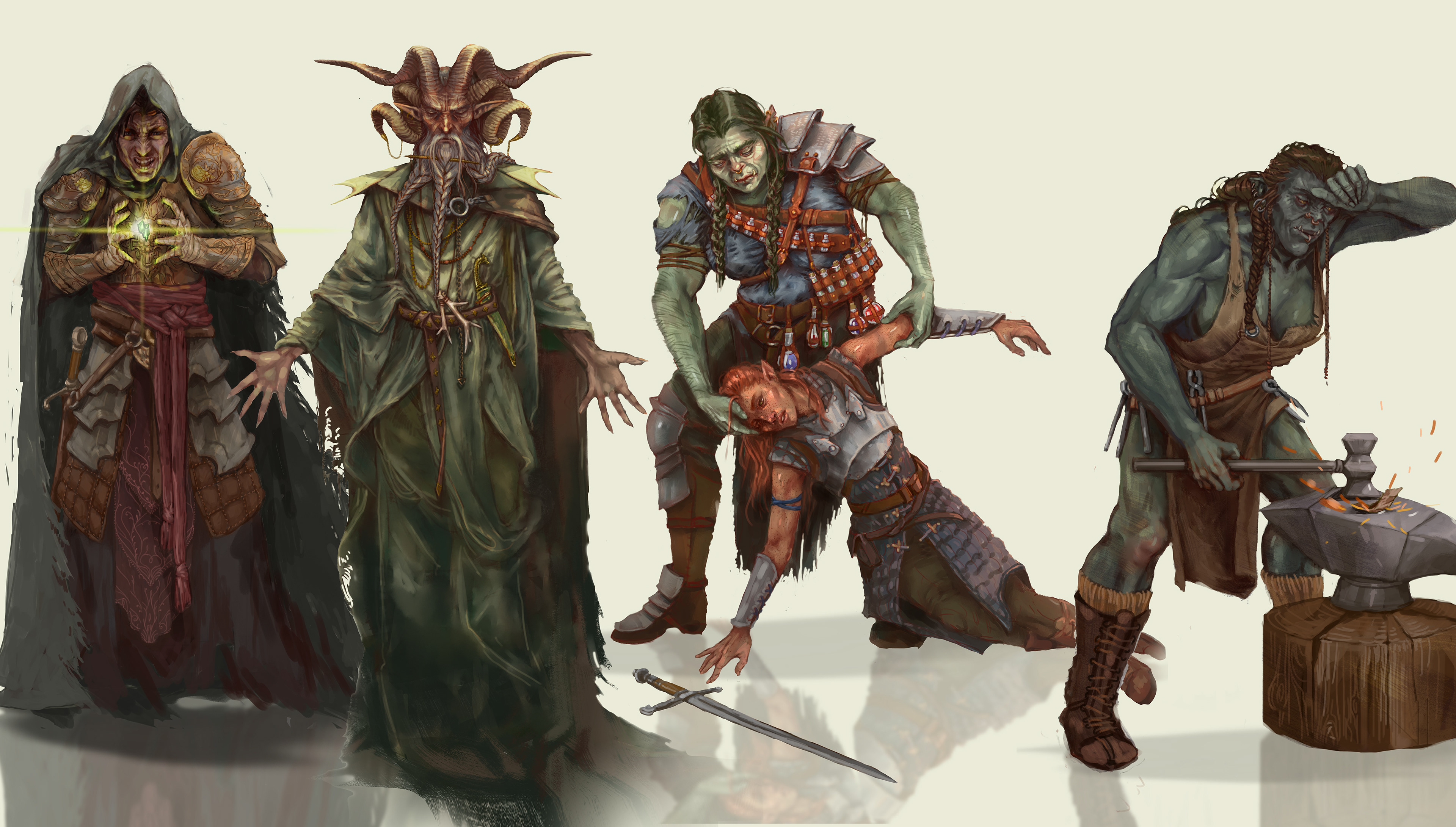 Character Illustration for: Secrets of the Growe, Healing and Forge and the Paladin subclass