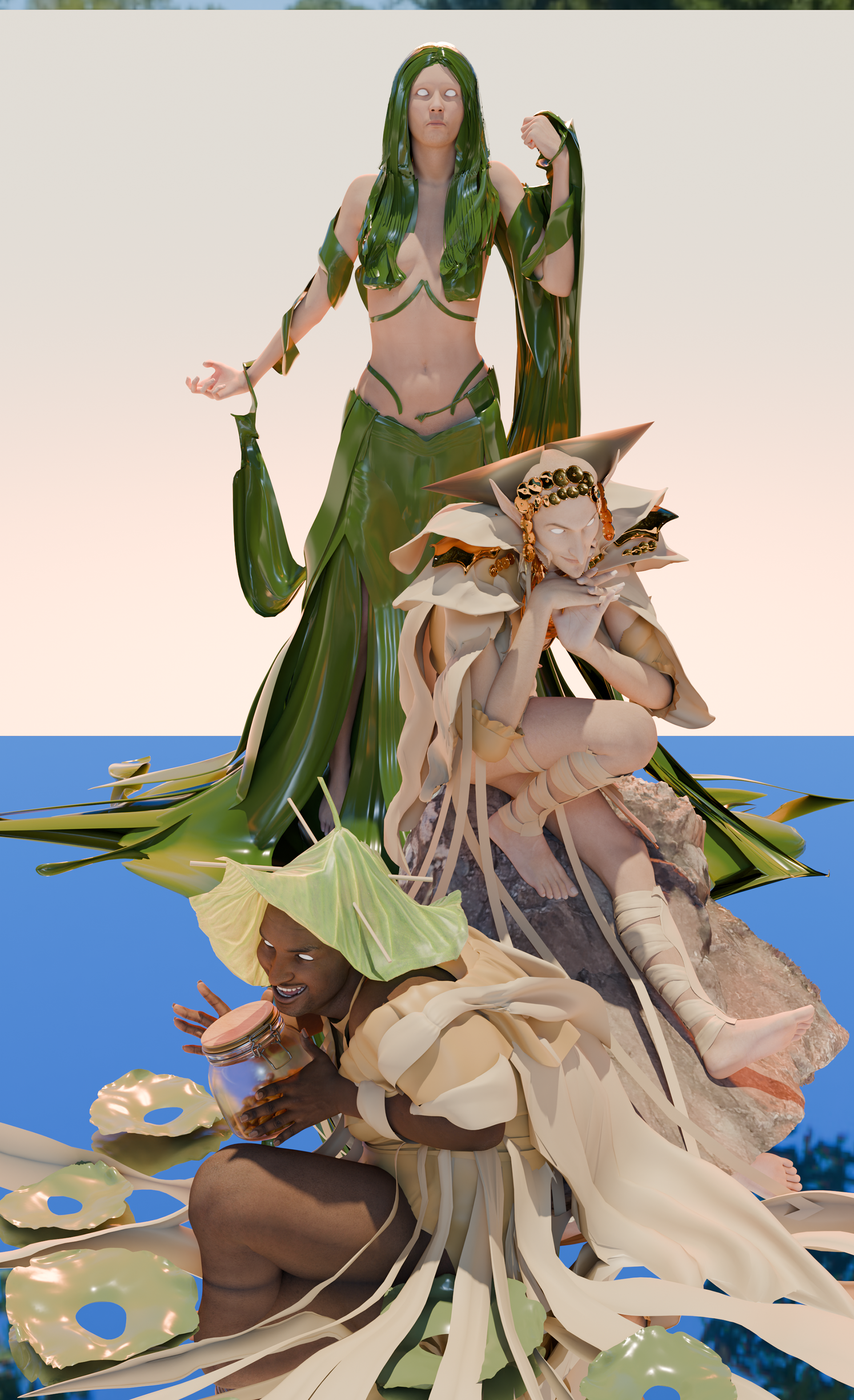 Rough 3D reference (DAZ 3D & Blender)