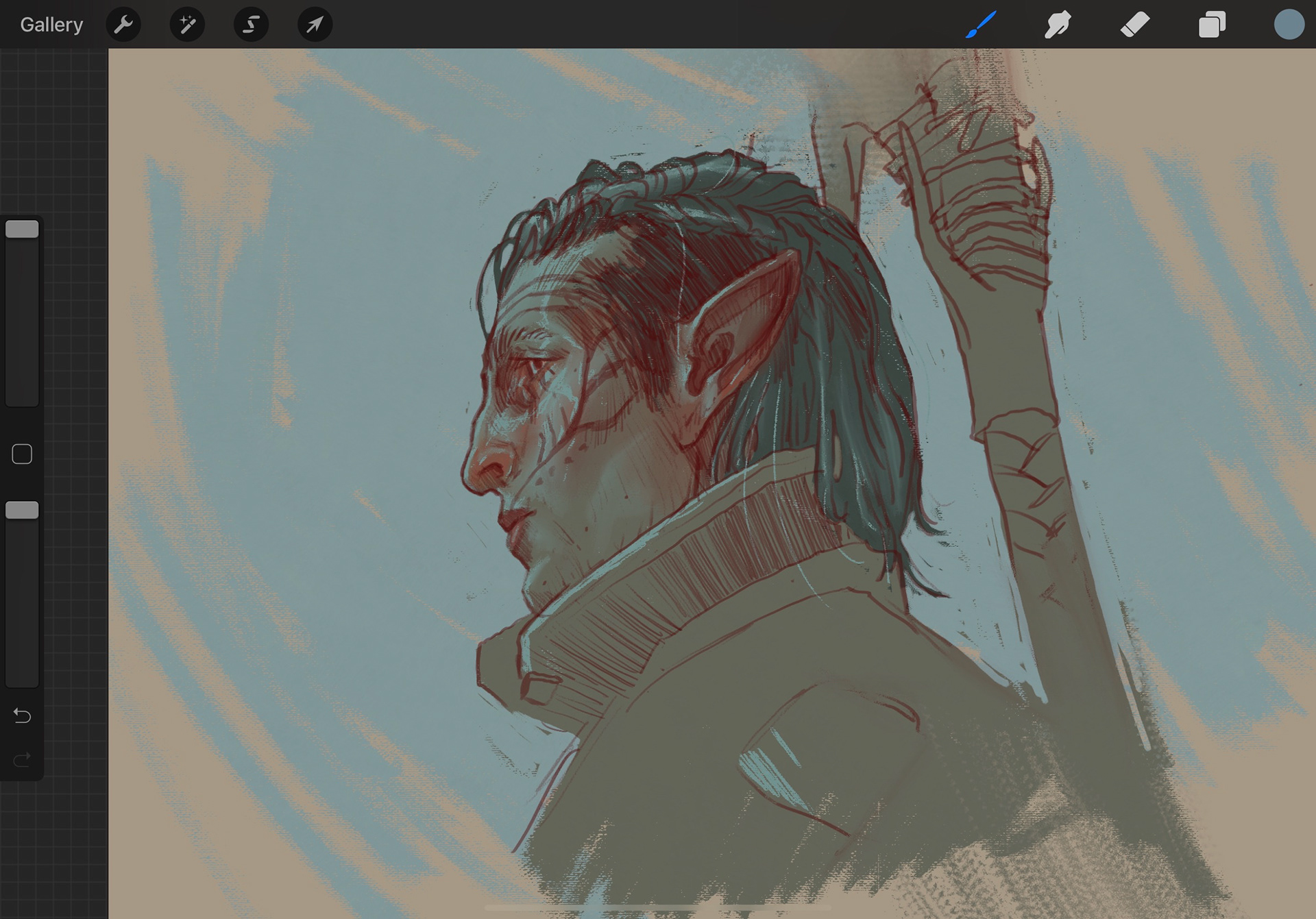 Rowan sketch (Original Character, Dragon Age Inquisition PC)