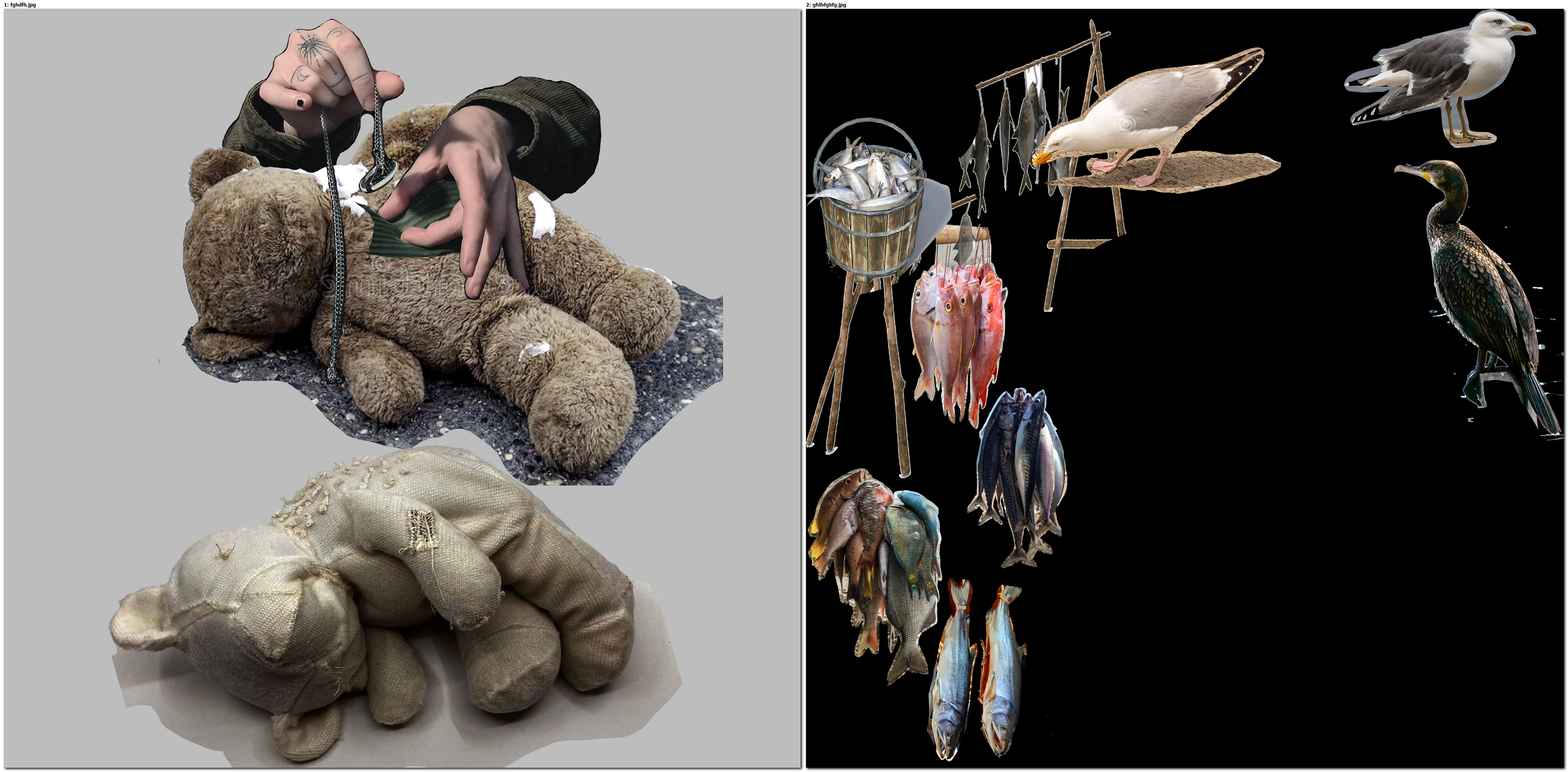 rough photo-bashed reference