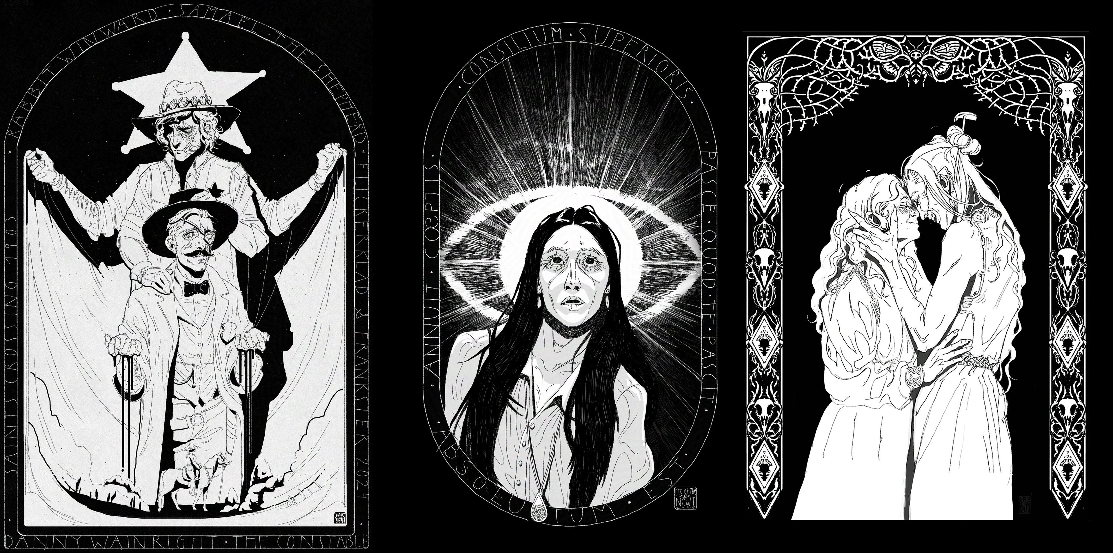 Personal Work 2025 (1: Friend's OCs, 2: OC: Agnes Morrison, 3: Critical Role Fanart)