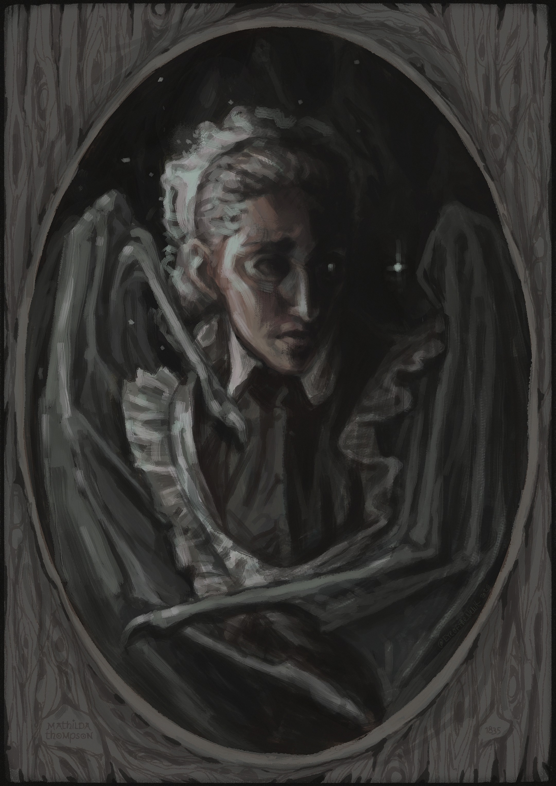 'Into The Velvet Dark' - Personal work - friend's original character (2025)