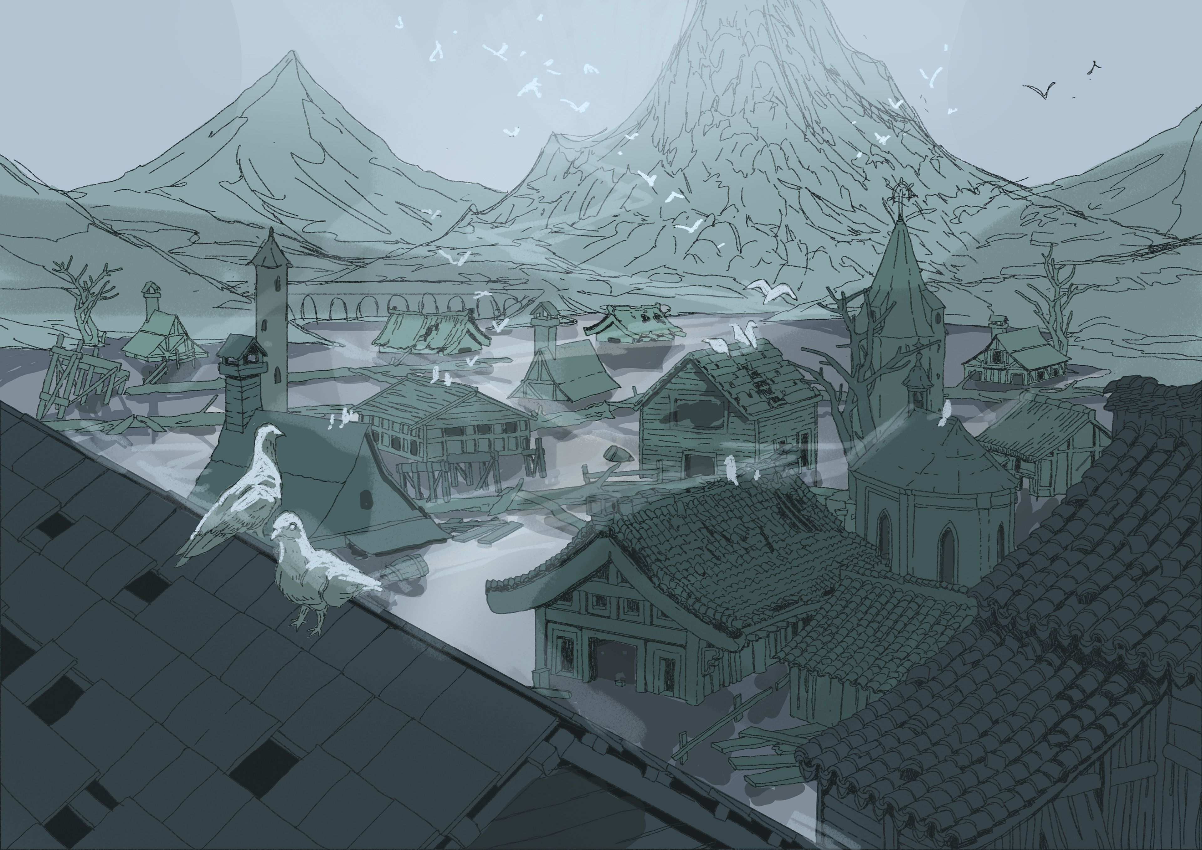 version with no foreground trees has been chosen