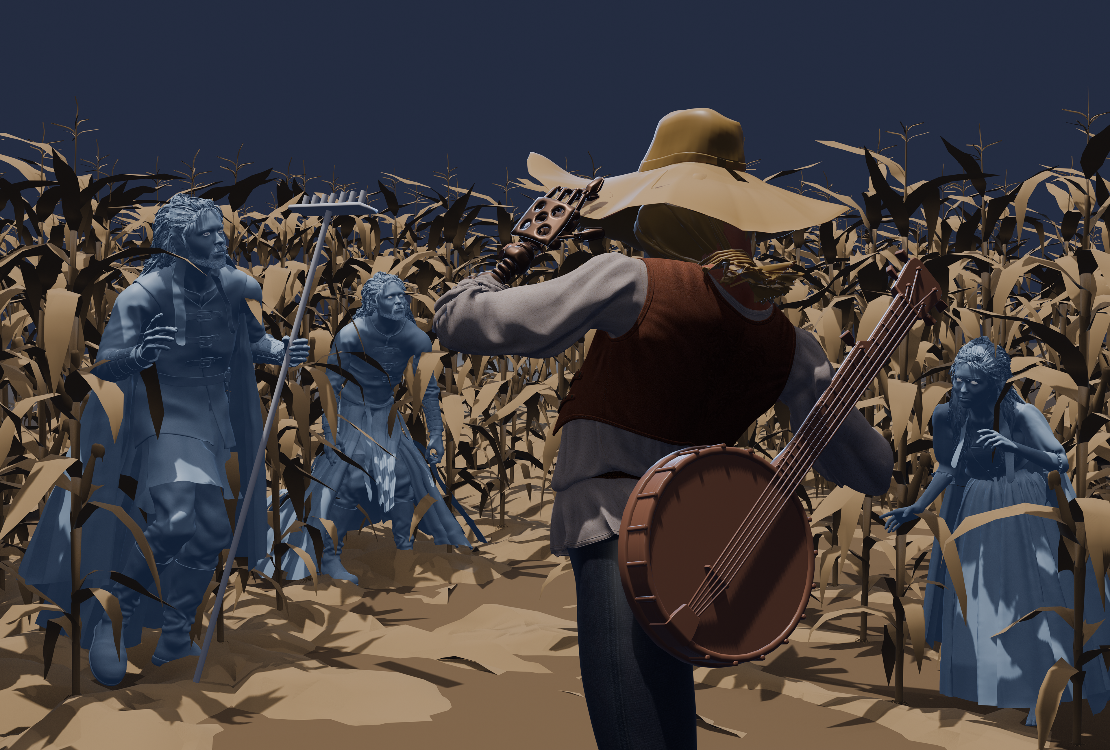 rough 3D reference - ghost lighting A