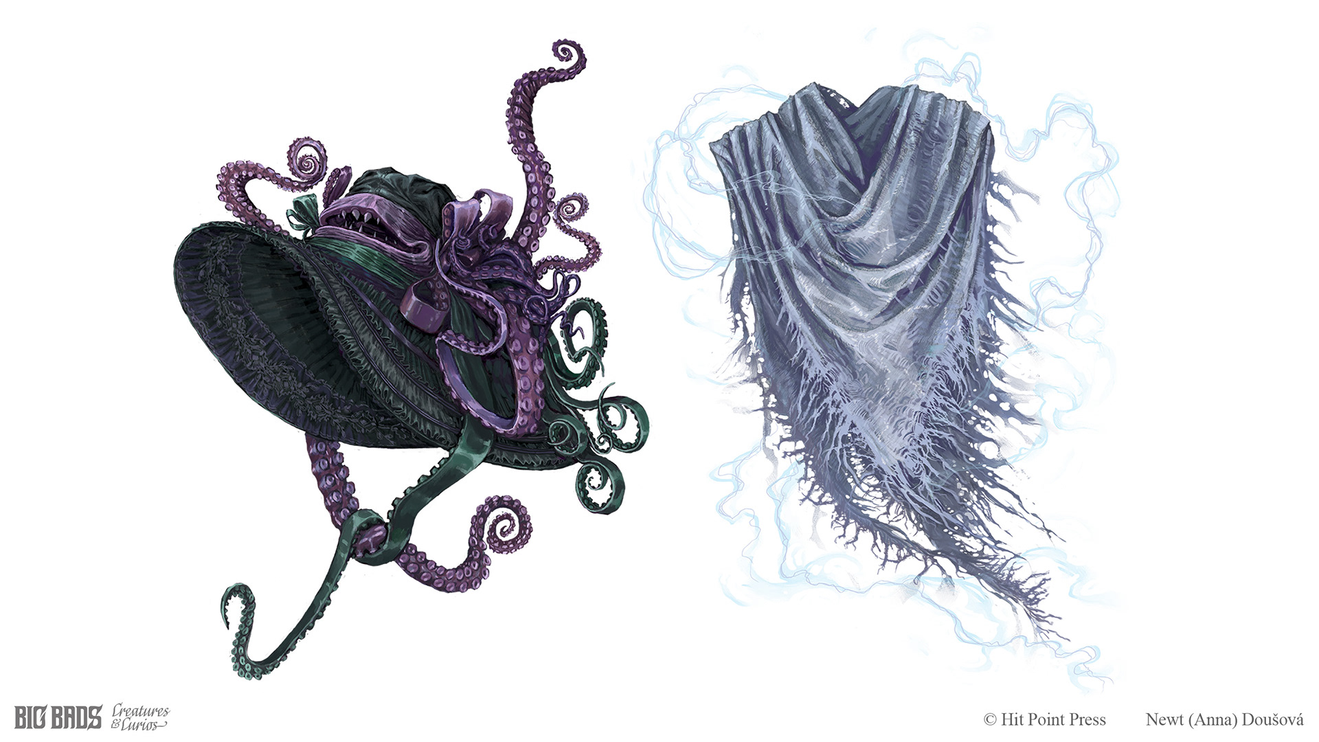 Polyglot Bonnet , Ghostly Scarf