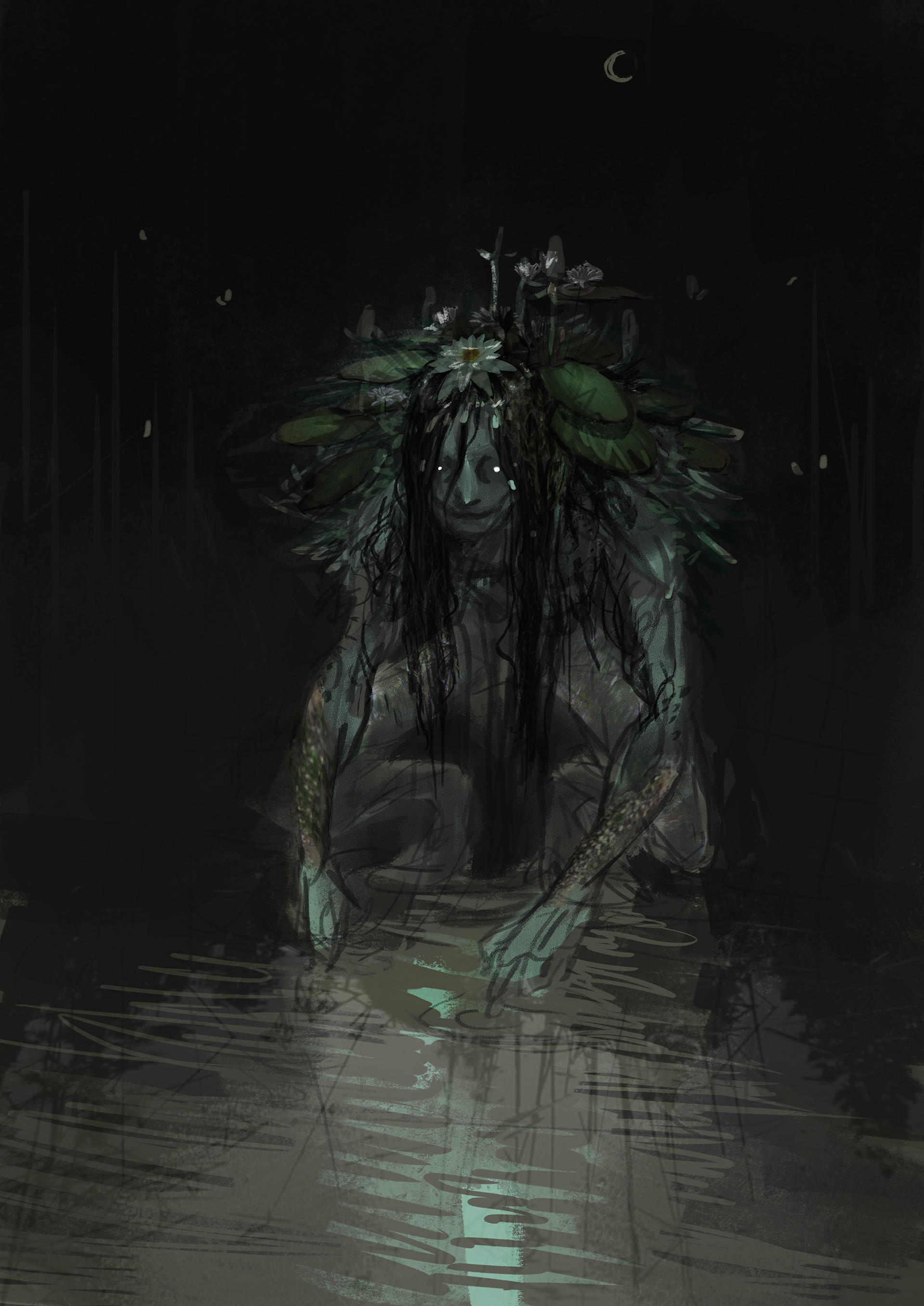 ' She waits for you at the pond'