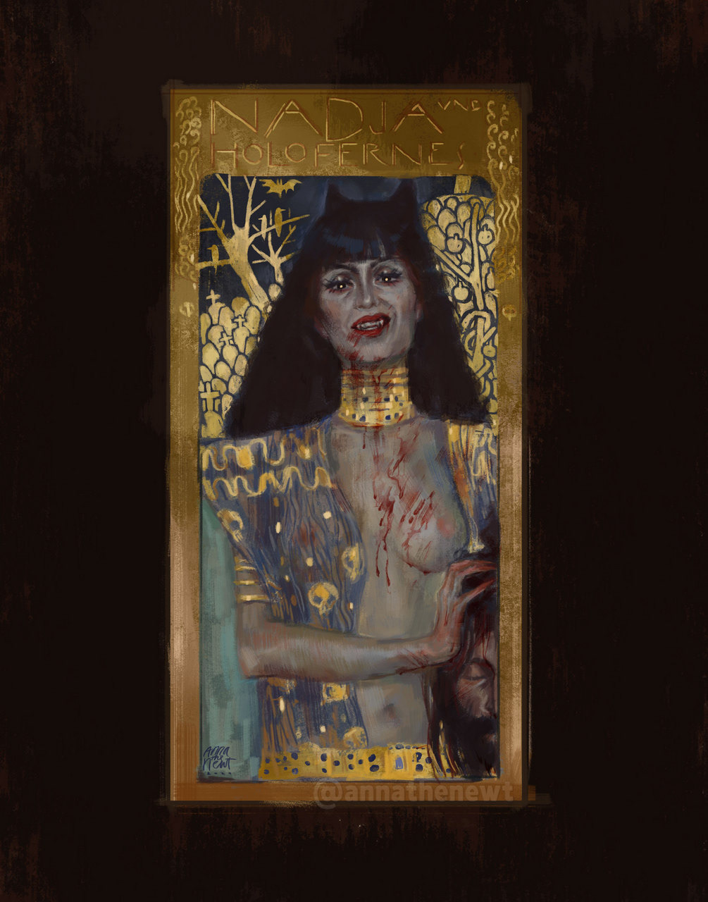 Nadja with the head of Holofernes - Gustav Klimt study (WWDITS fan art)