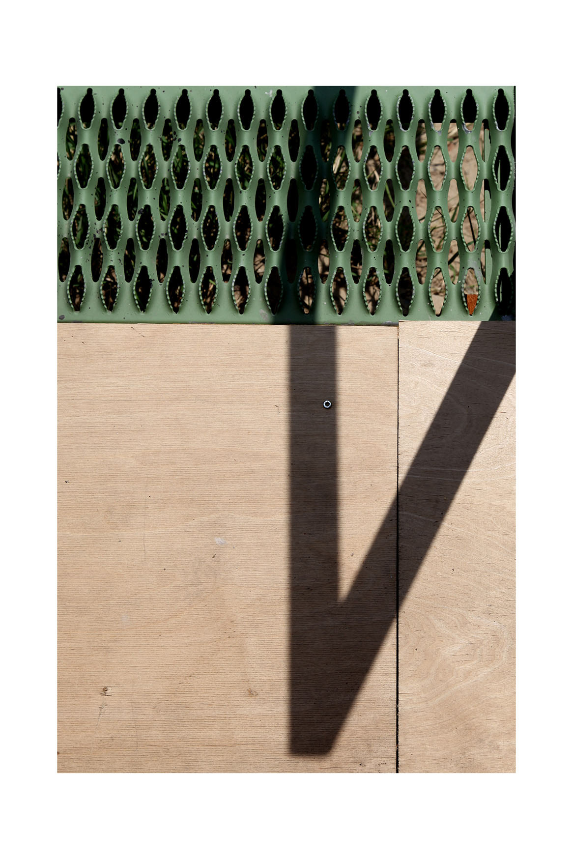 detail entrance wooden cabin, from photographic series shelter