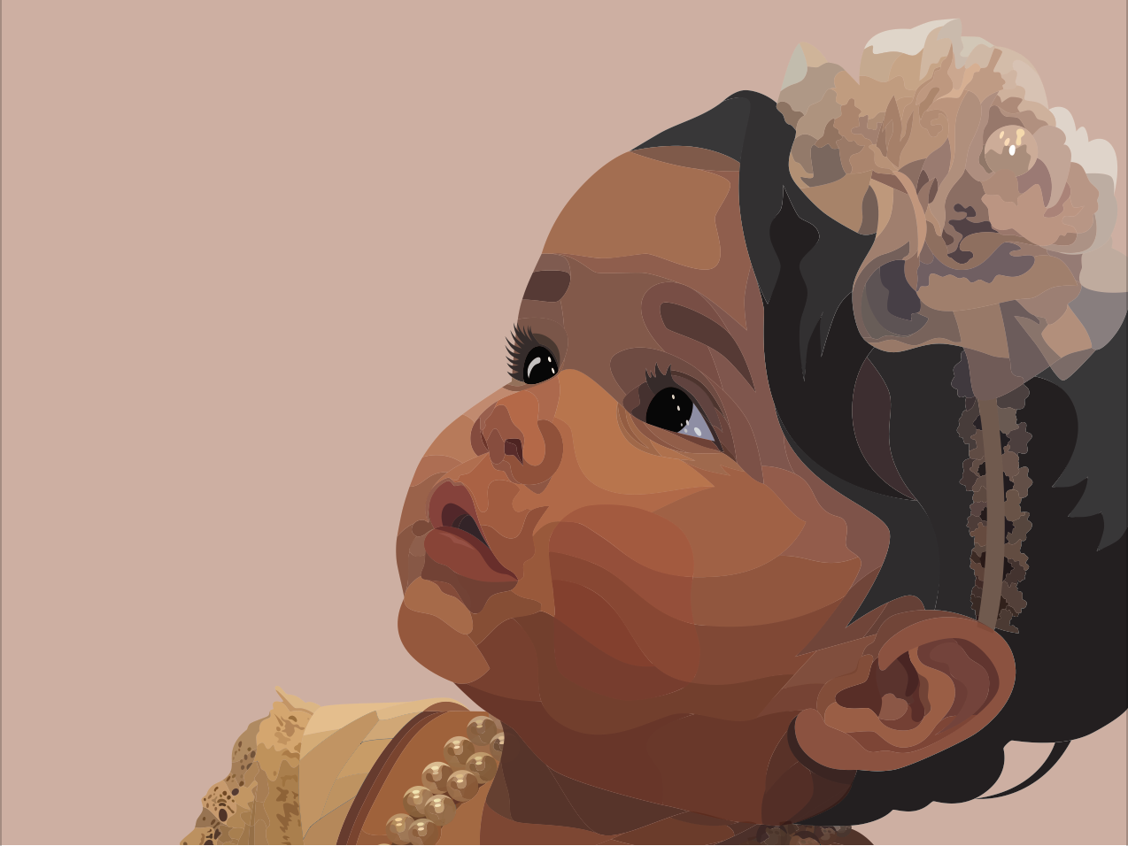 Paige - Digital Color Block Illustration