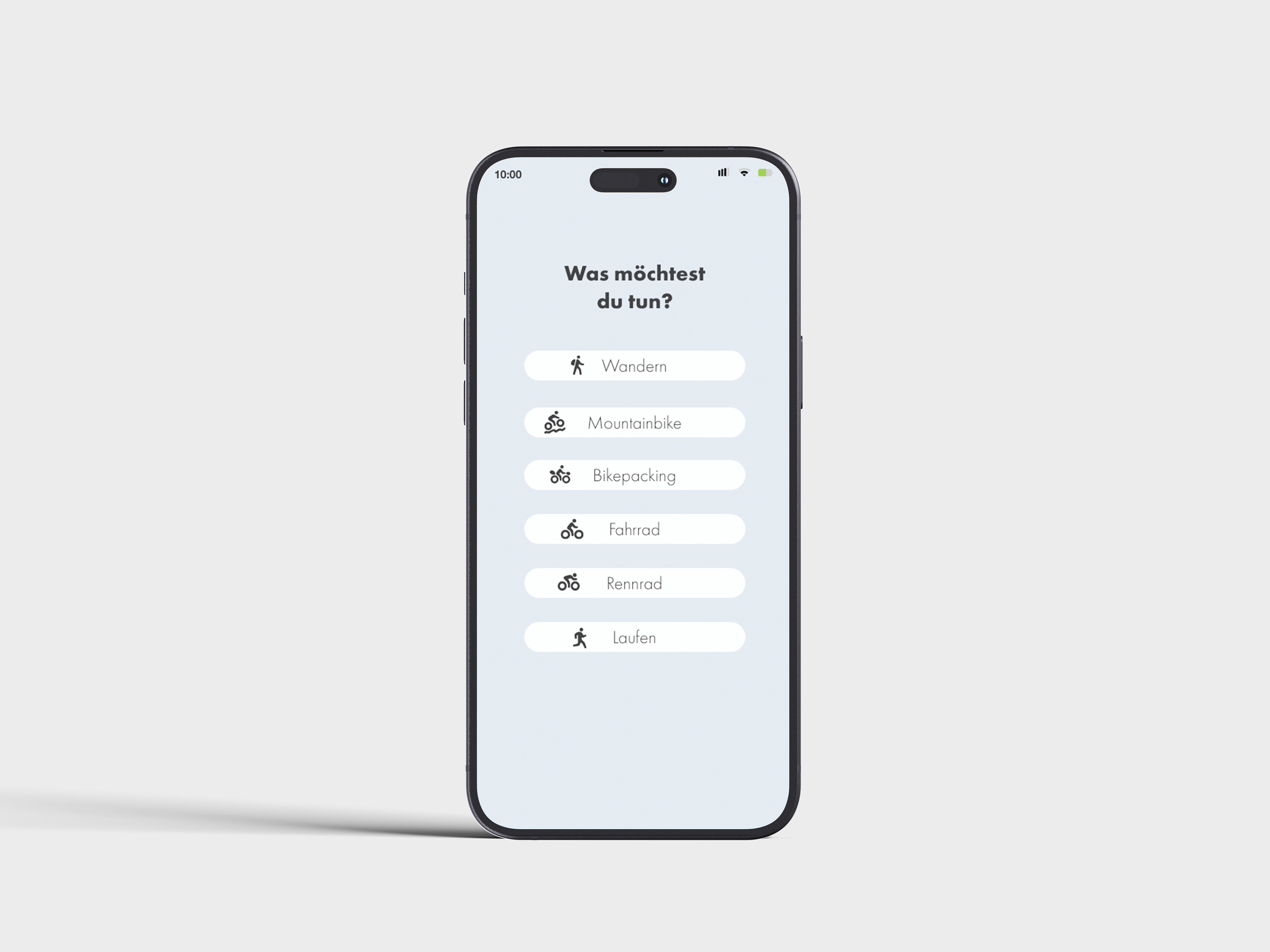 Komoot Redesign Disziplinen