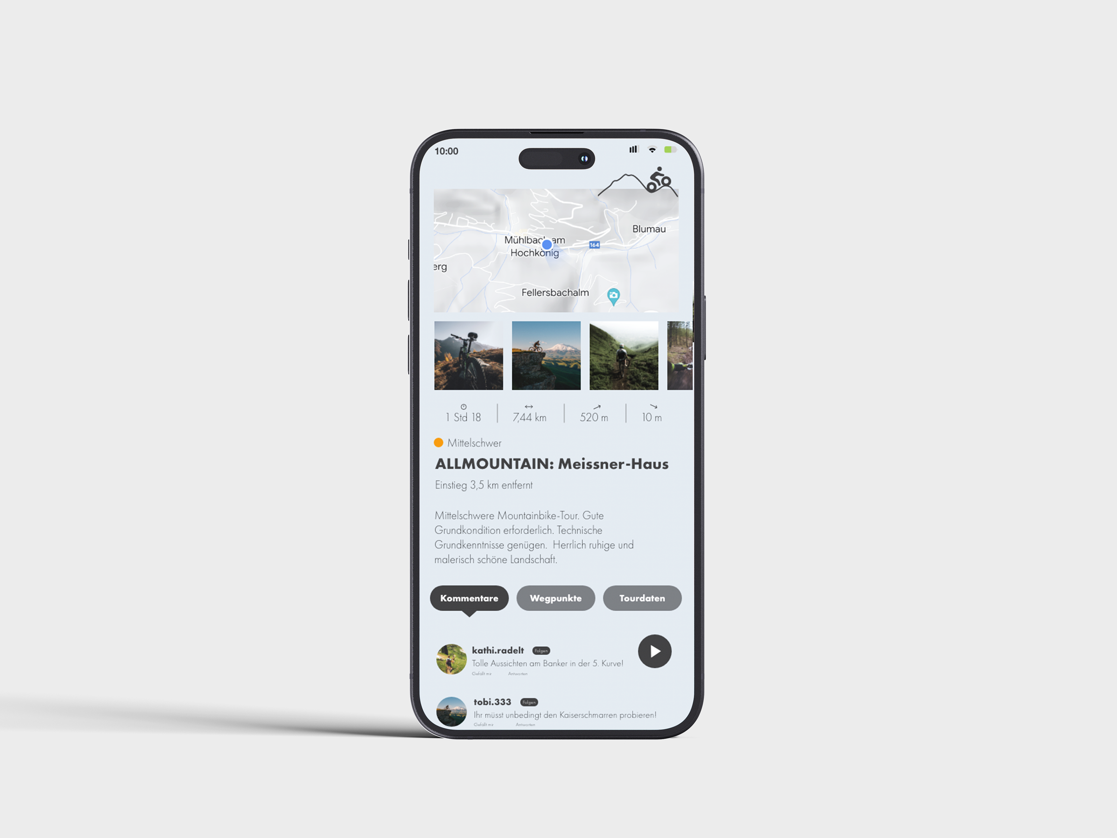 Komoot Redesign Routendetails