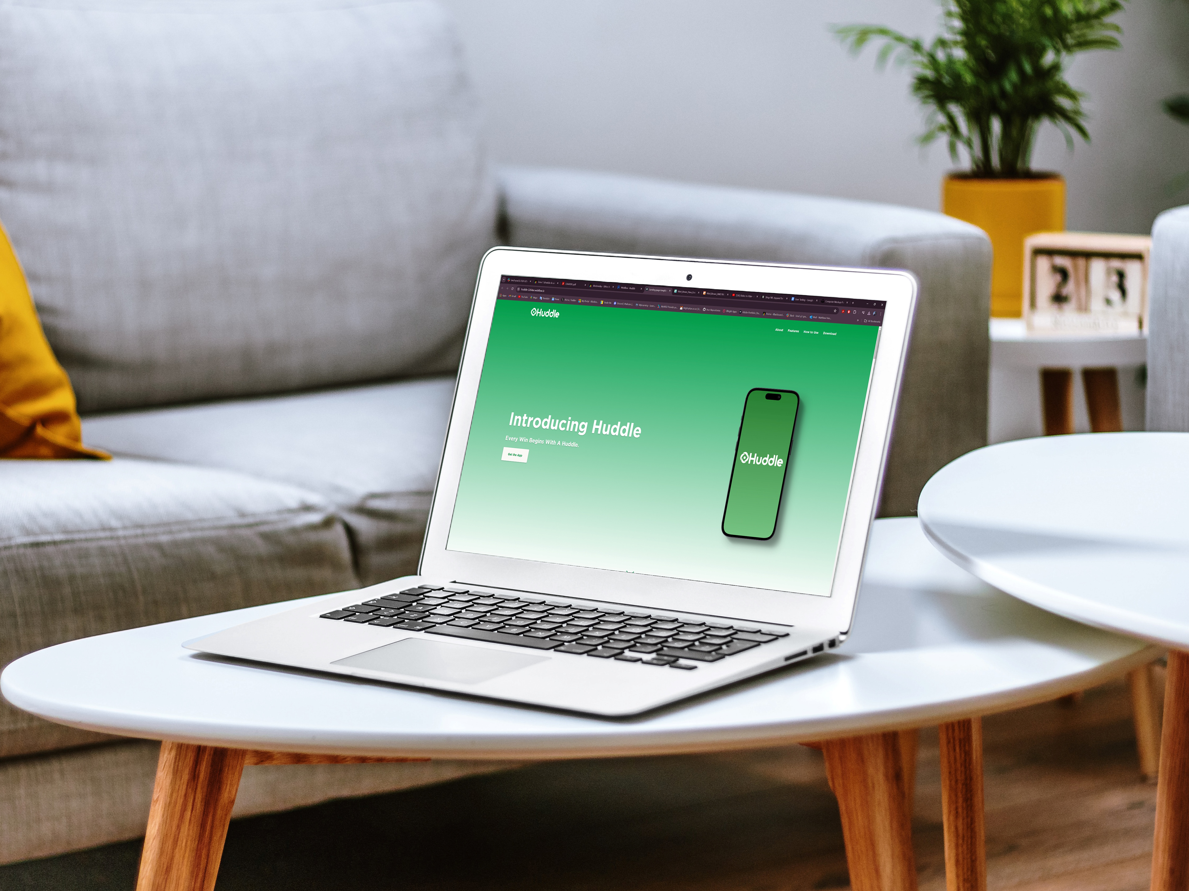 The Huddle Website to teach certain audiences who are unfamiliar with mobile phone apps.