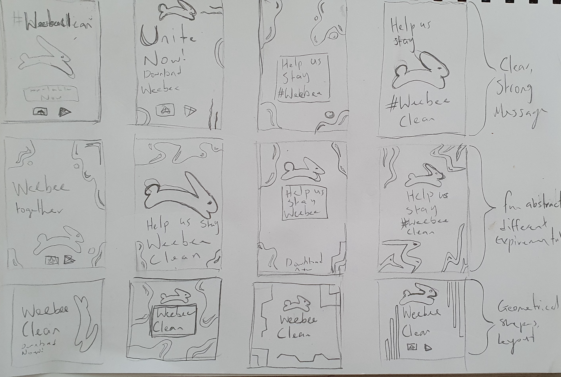 Weebee poster concepts