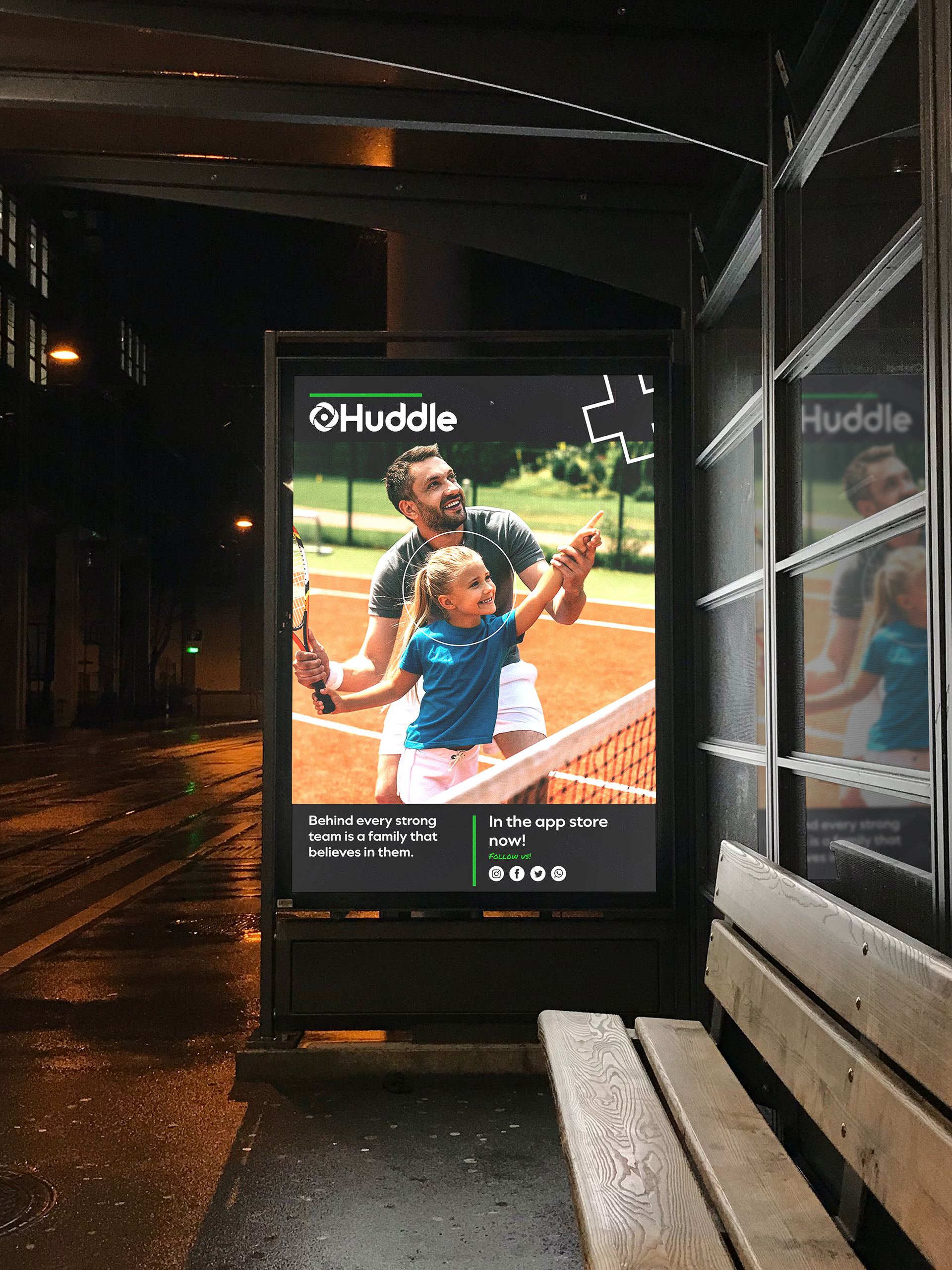 Advertisement posters displayed in urban family friendly areas.