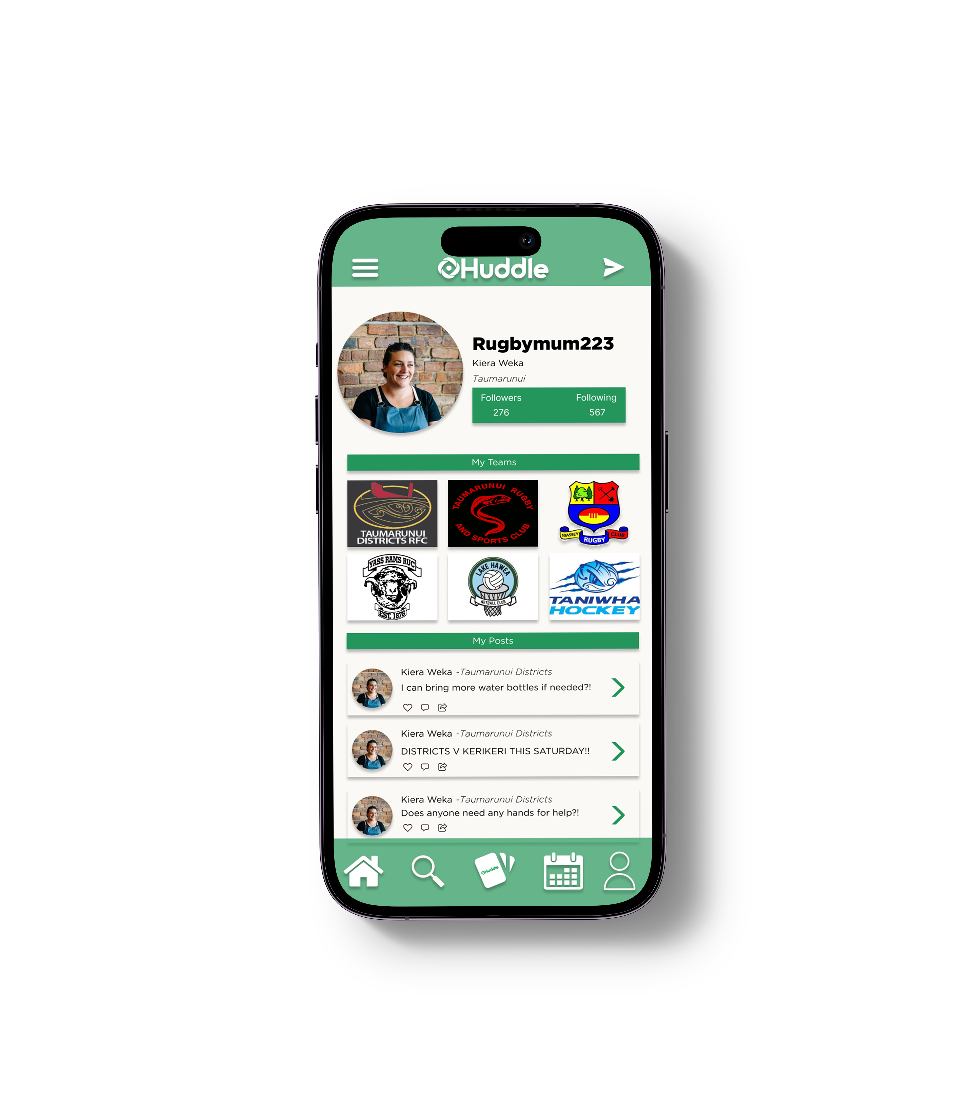 Huddle Profile Page