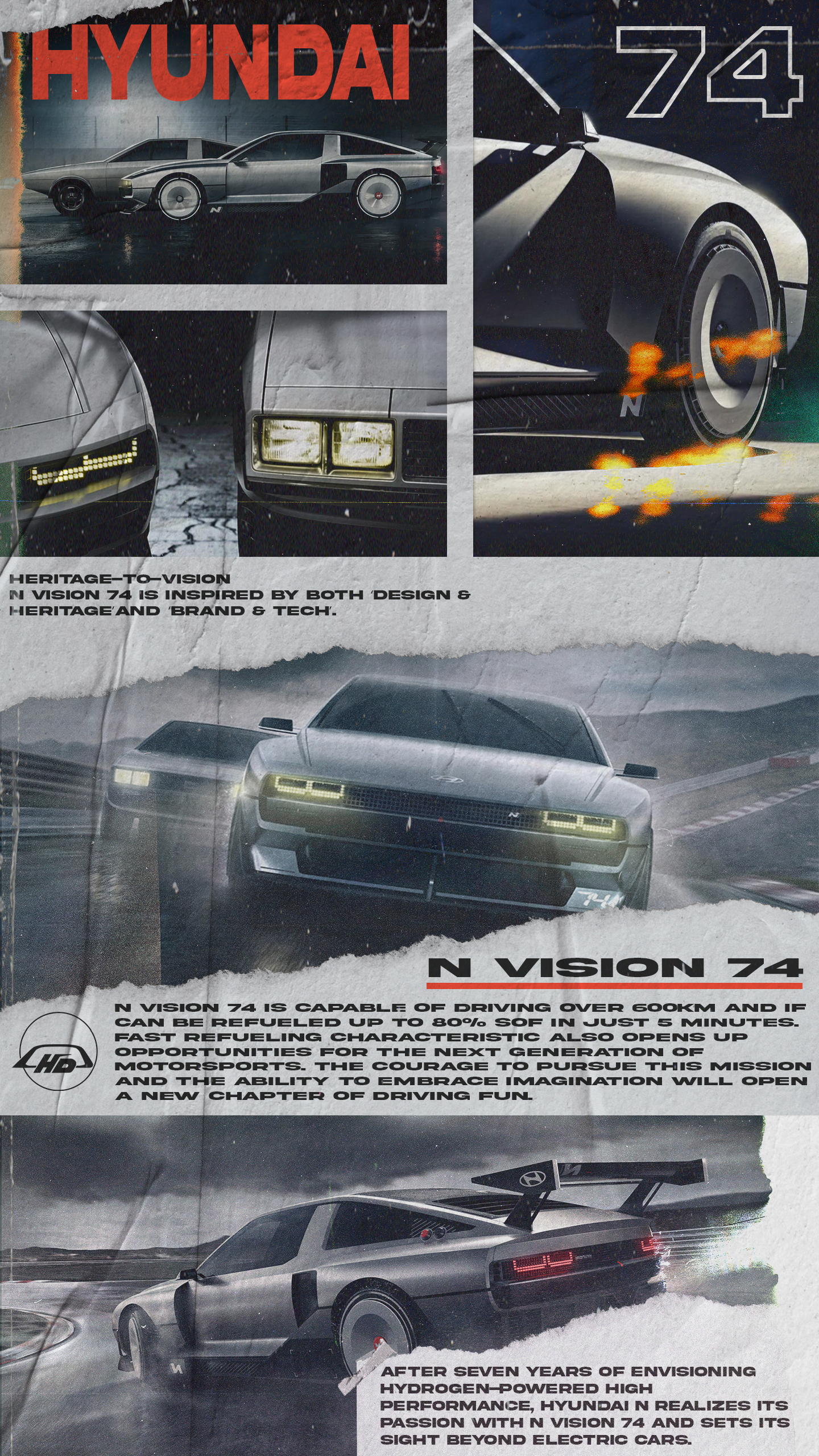 A pre MDS promotional piece for the Hyundai N74 concept car