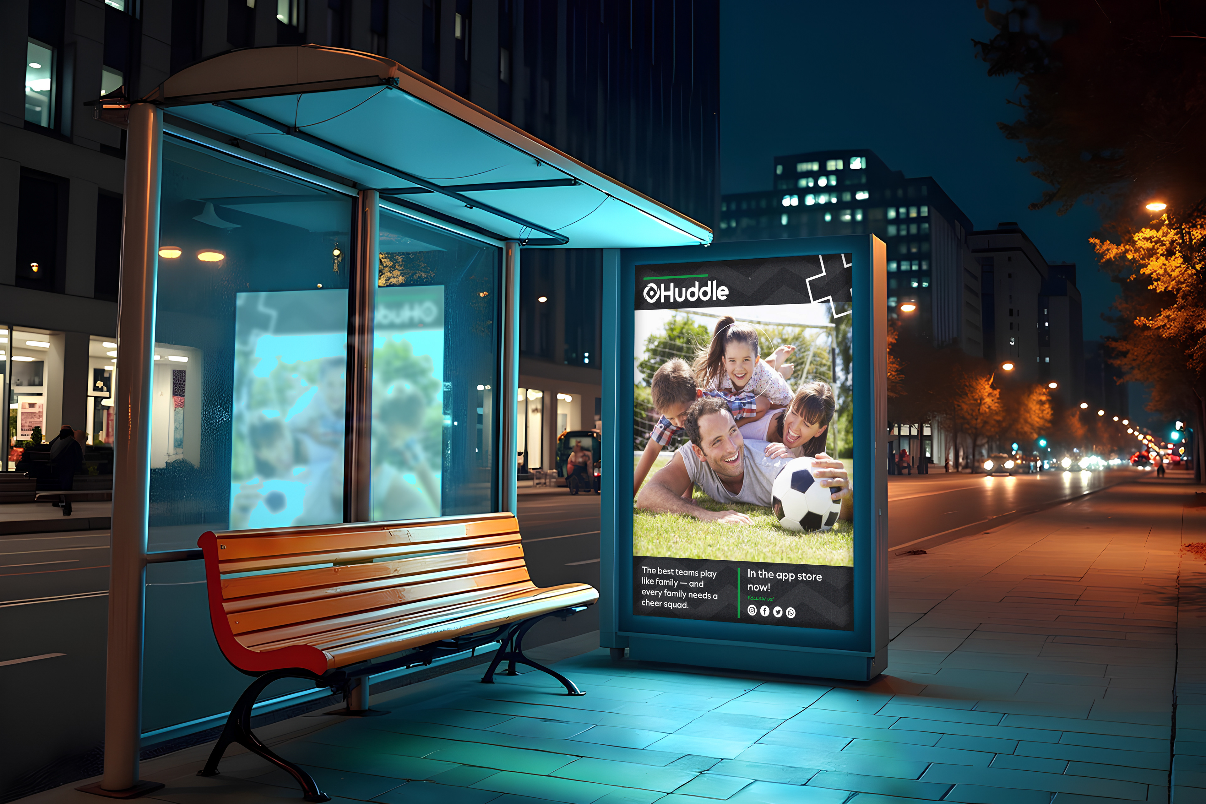 Advertisement posters displayed in urban family friendly areas.