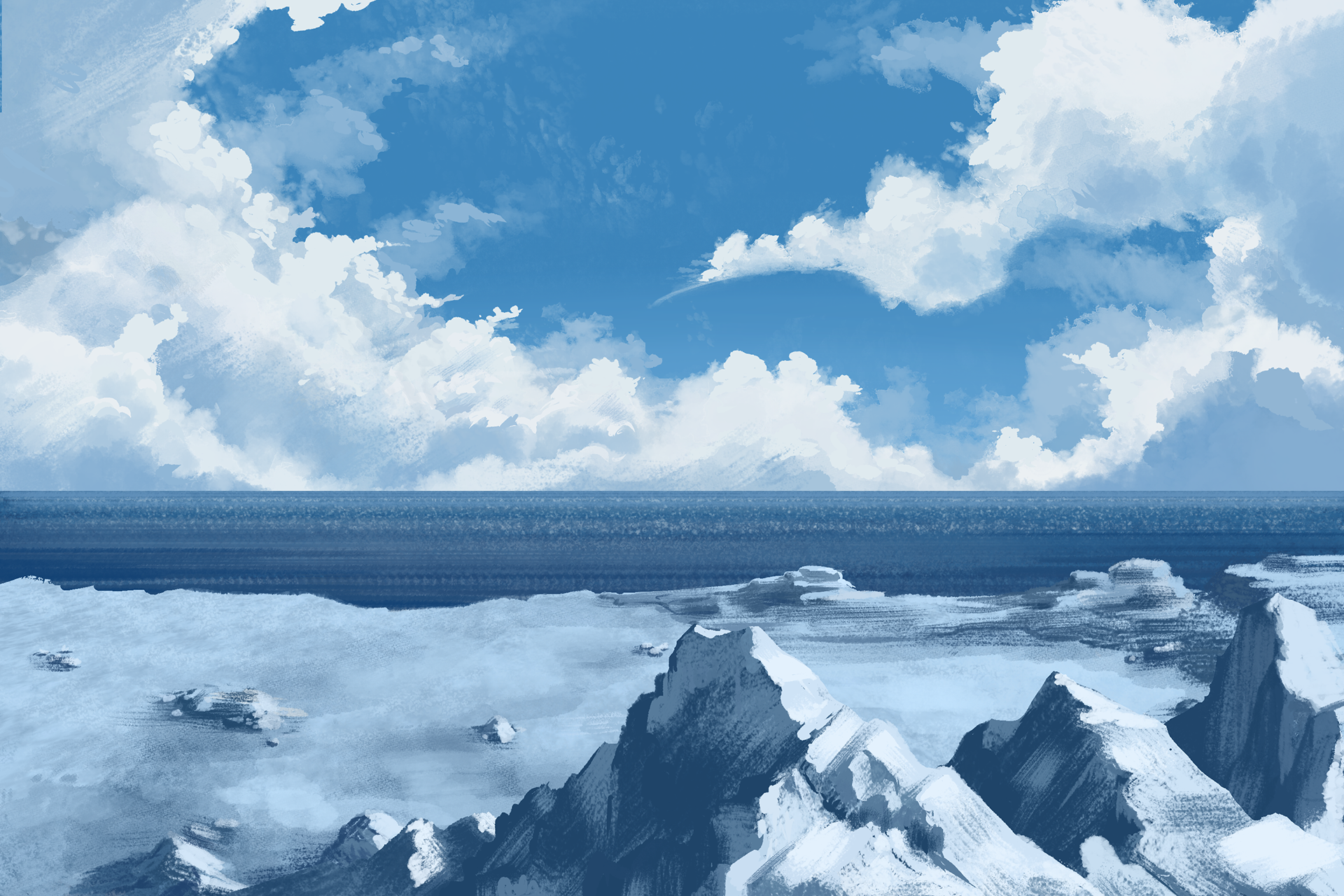 Beautiful hand drawn landscapes of Aotearoa used in both the Kupu explainer vid and as collateral elements.