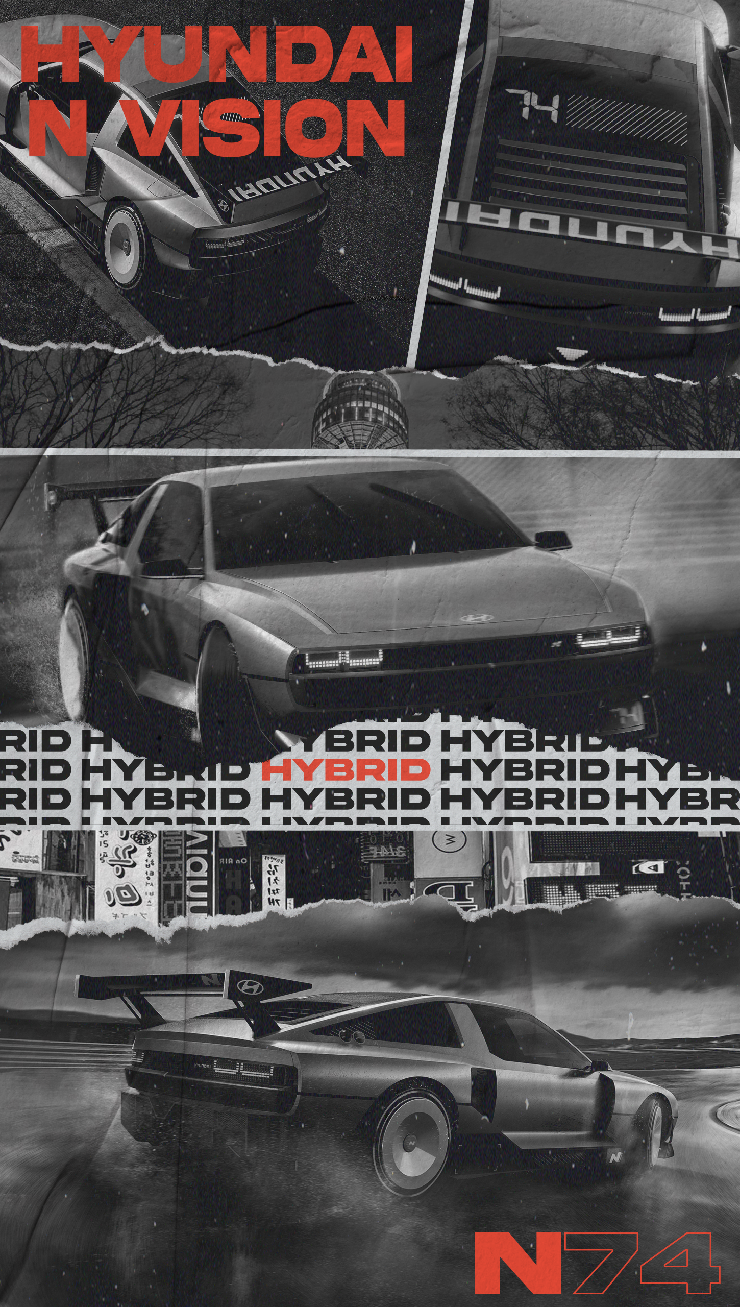 A pre MDS promotional piece for the Hyundai N74 concept car