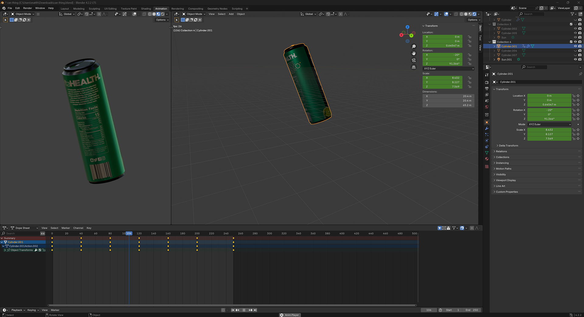 Learning how to animate using Blender