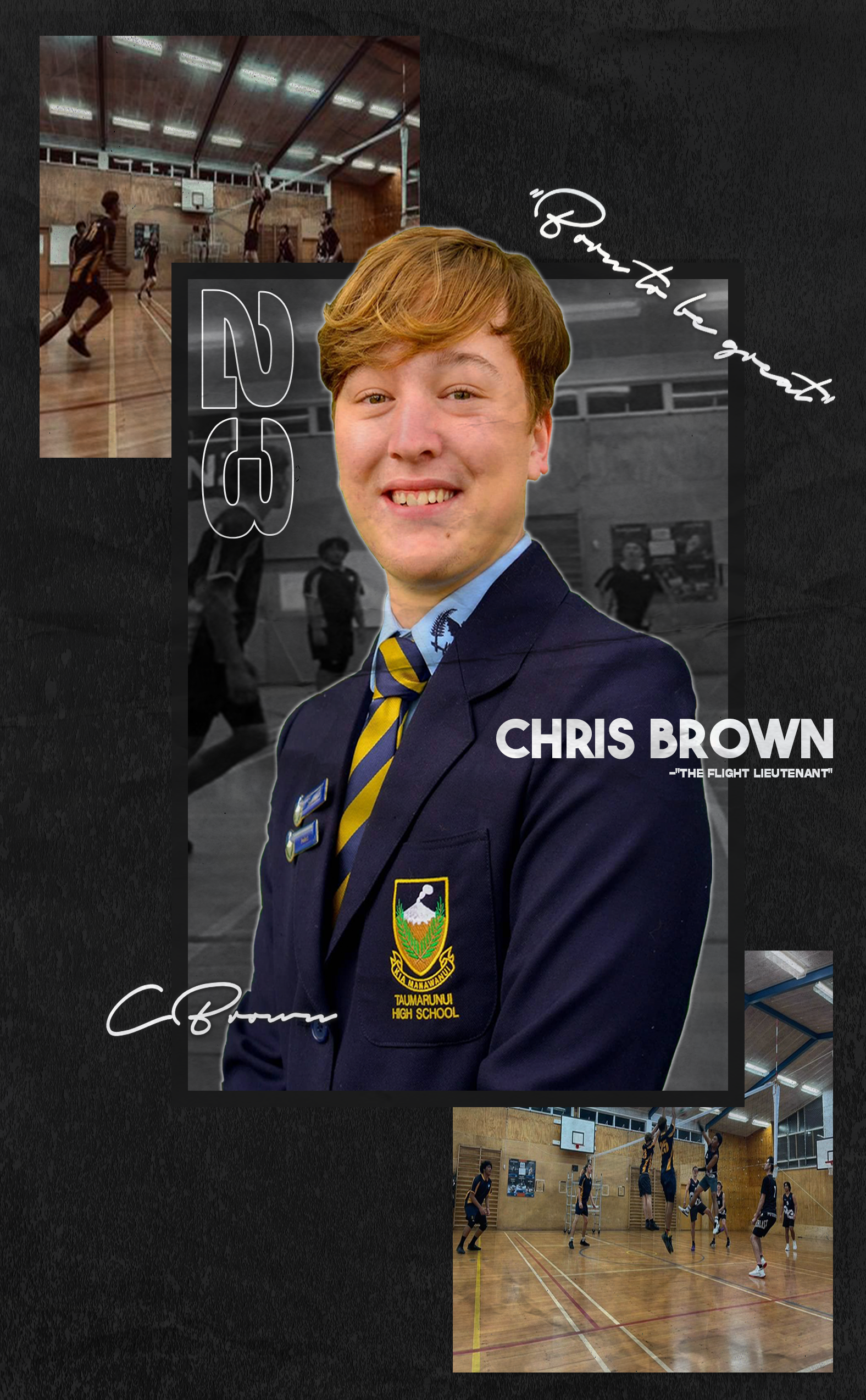 A collaborative piece for then graduate and Taumarunui High School Volleyball Captain (And my younger Brother) Chris Brown