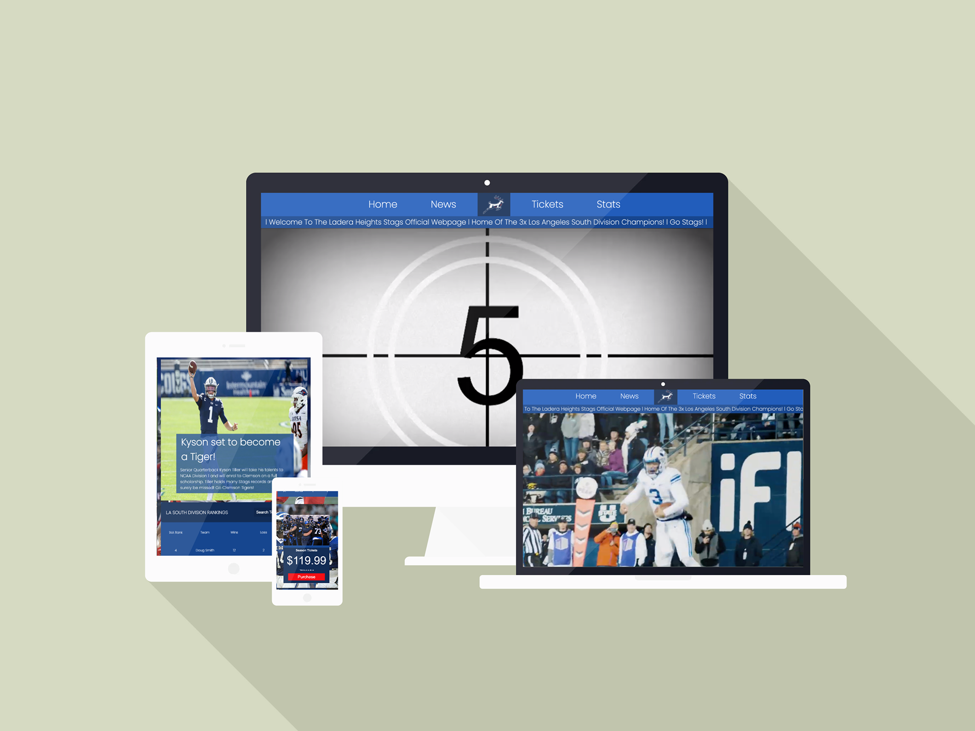 A full website with statistic tracking and and data collection