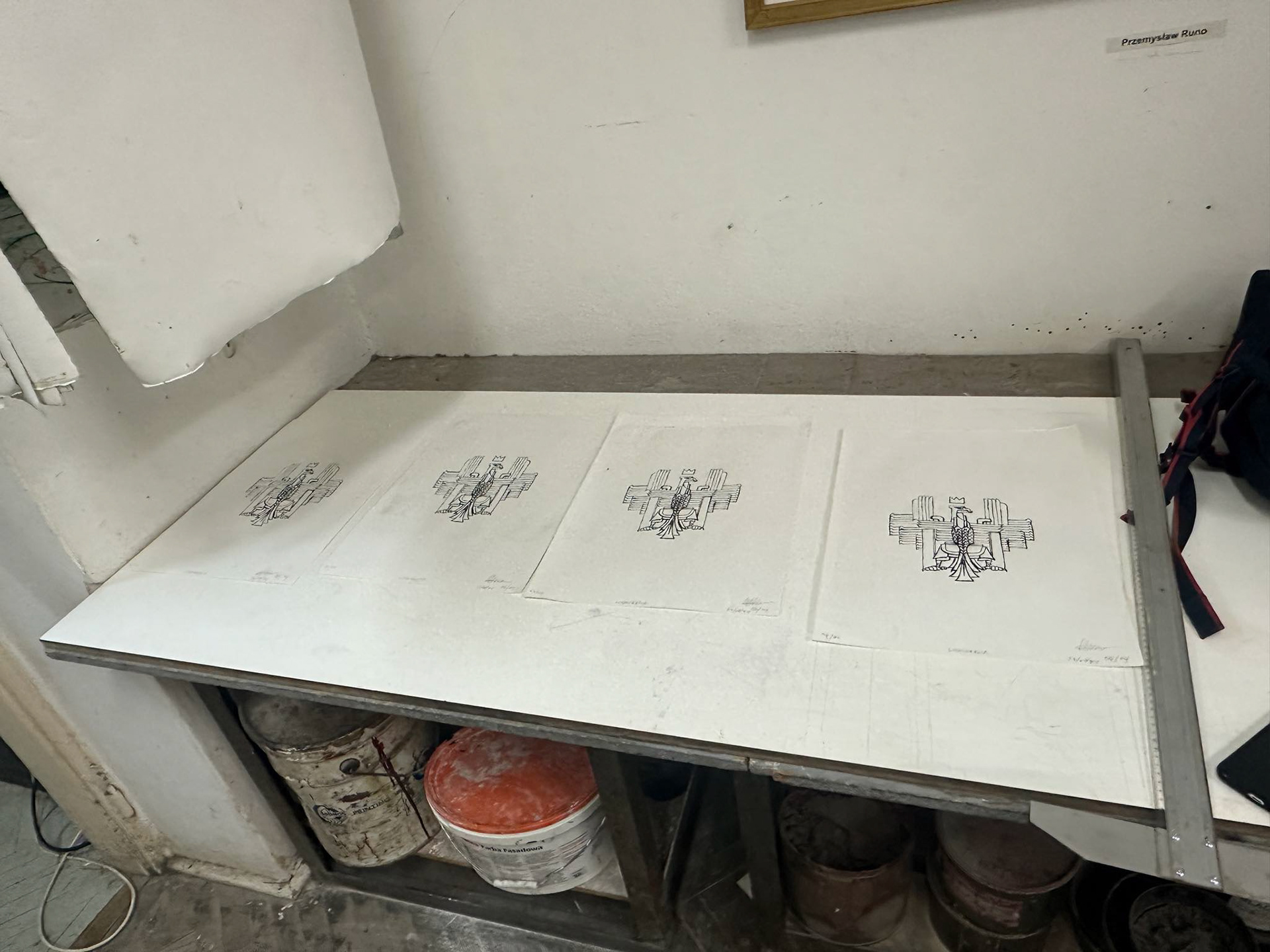 Finished prints.