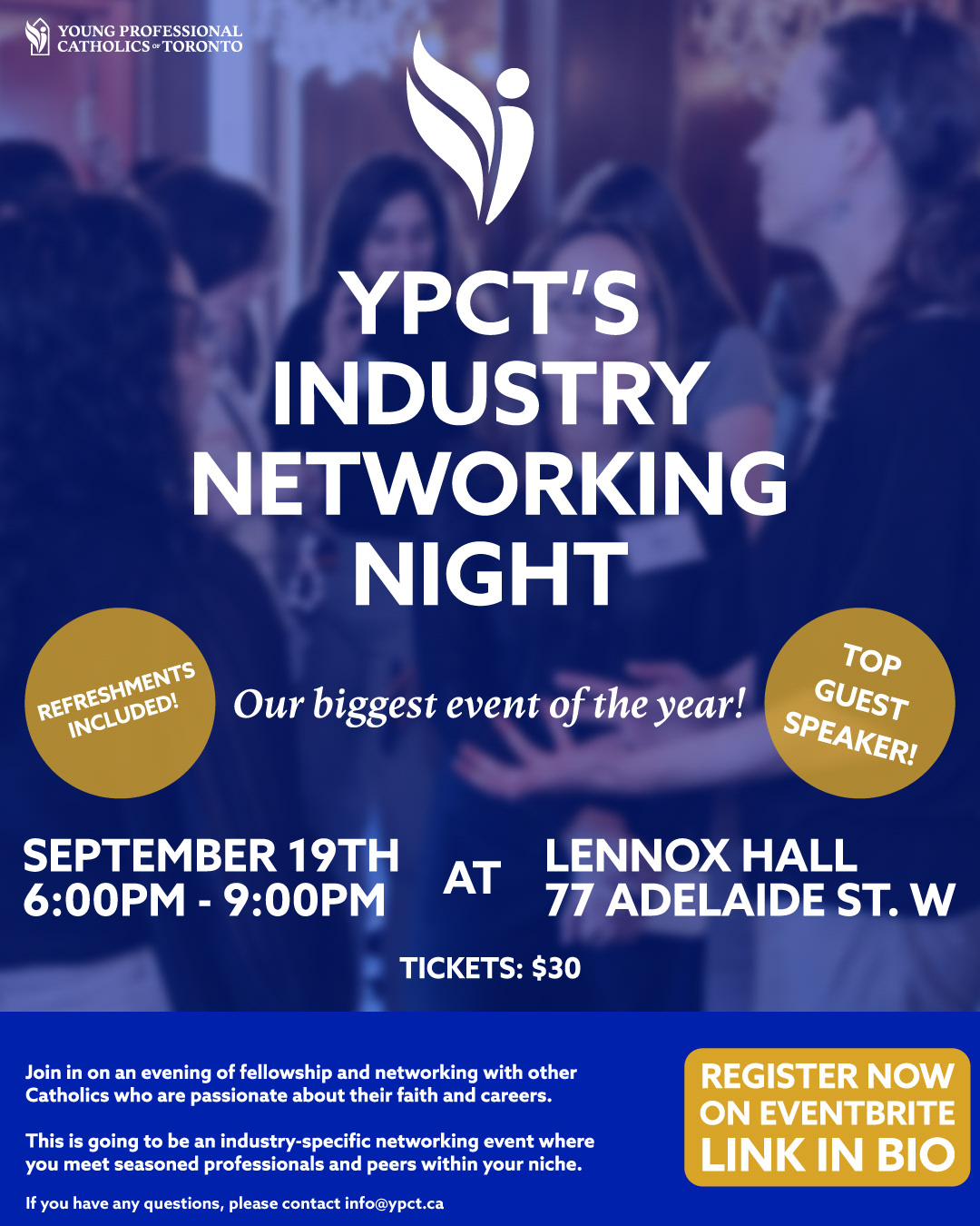 Promotional poster the YPCT's largest annual networking event.