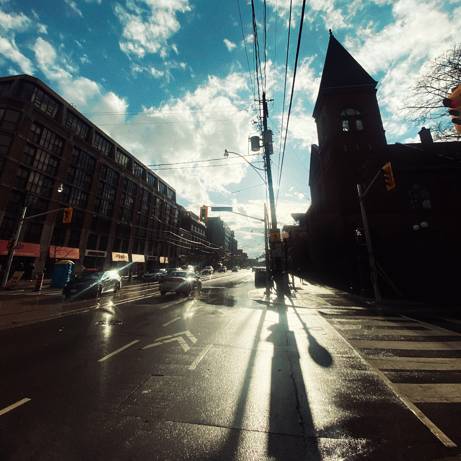 College West in the evening on IPhone