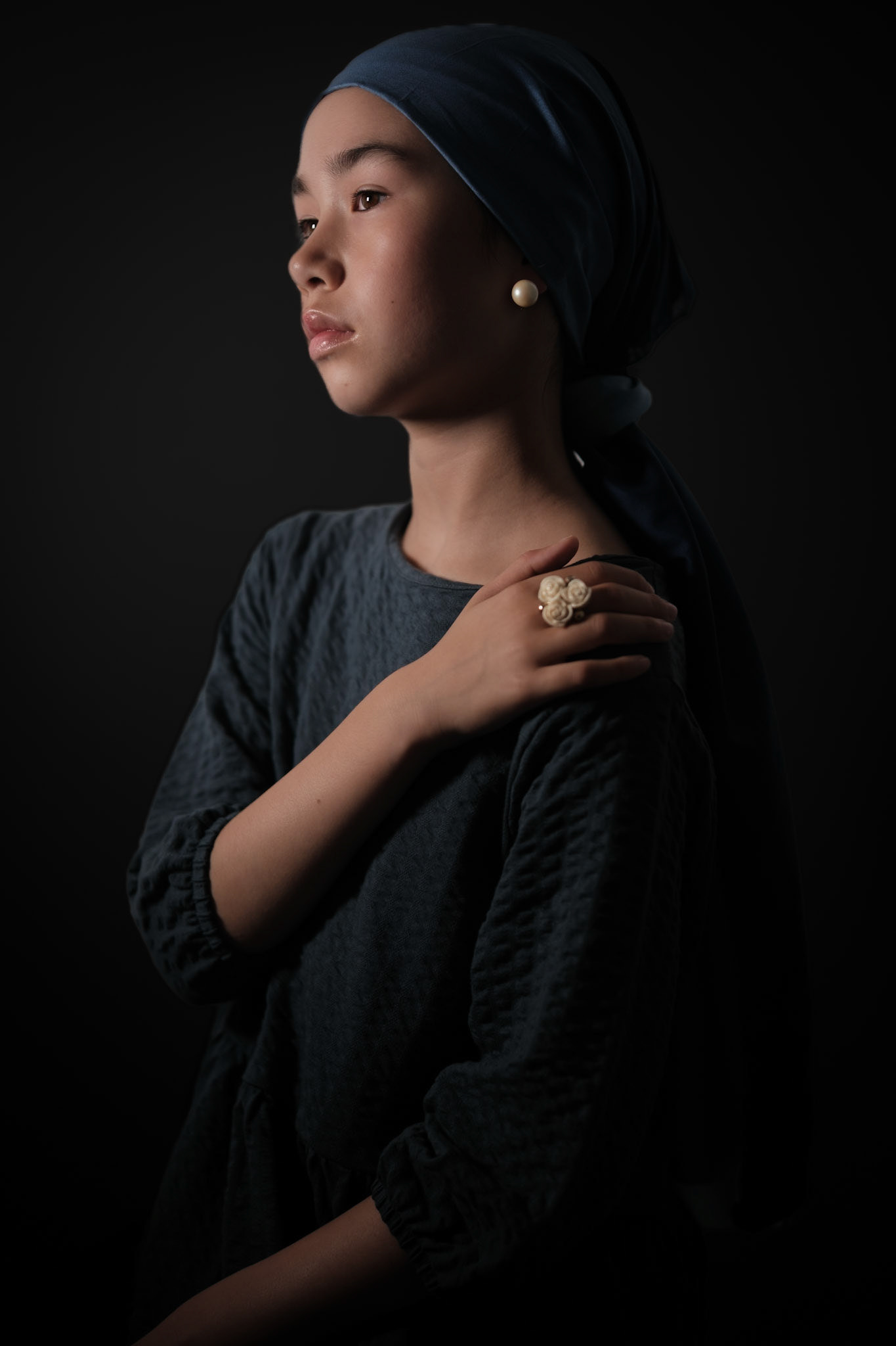 Ai Elise, inspired by Vermeer's "Girl with a Pearl Earring" (c. 1665)