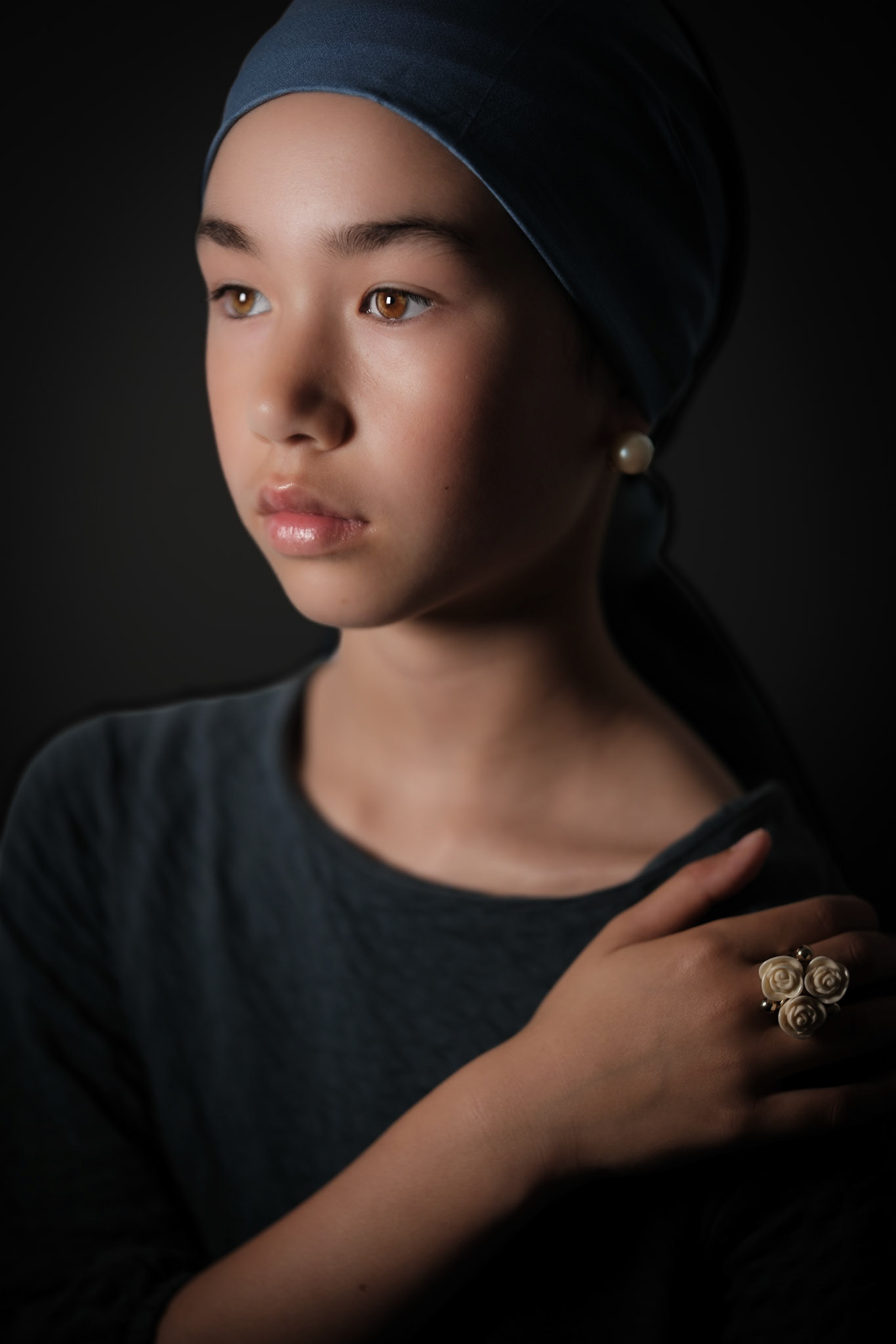 Ai Elise, inspired by Vermeer's "Girl with a Pearl Earring" (c. 1665)